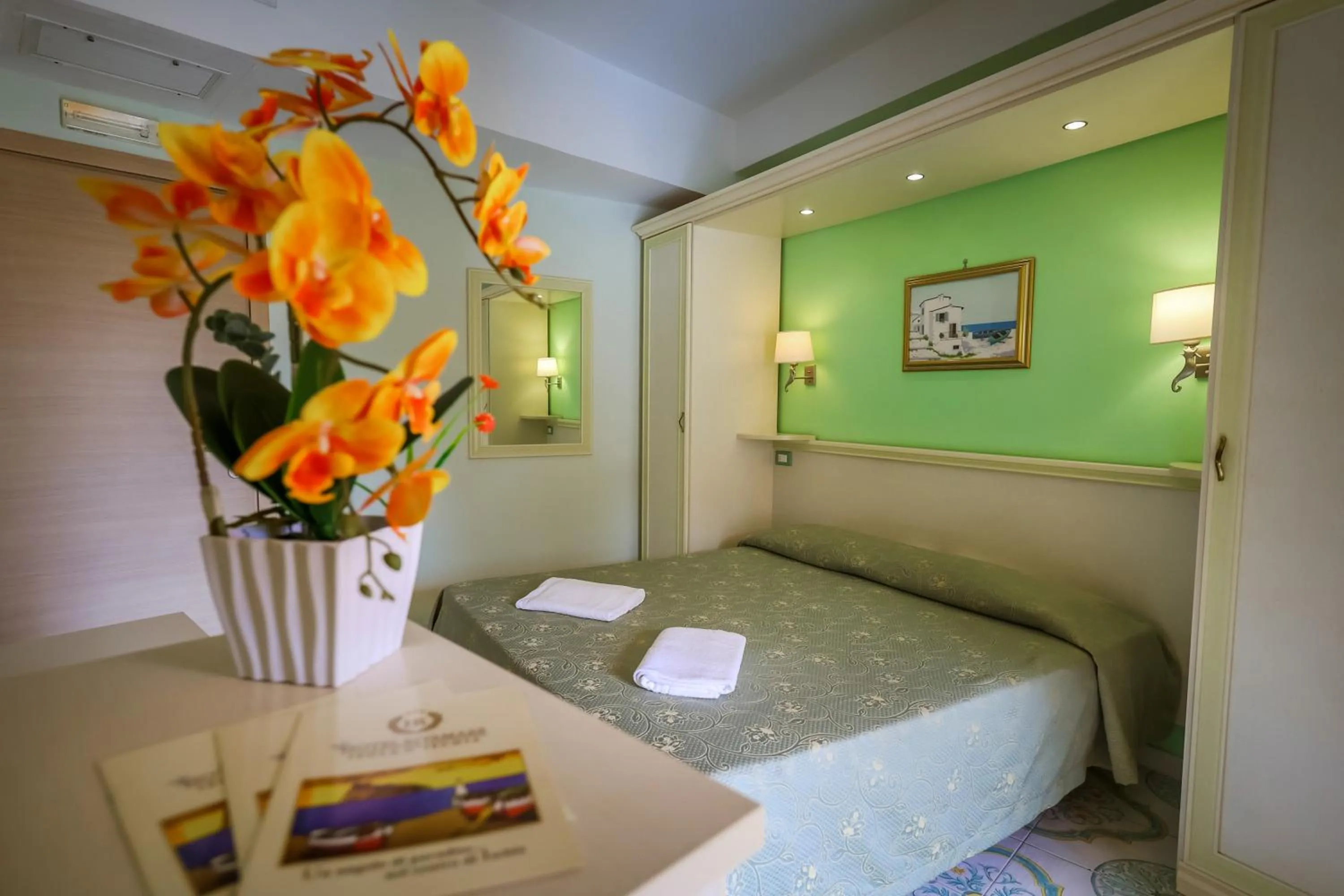 Bed in Hotel Rivamare