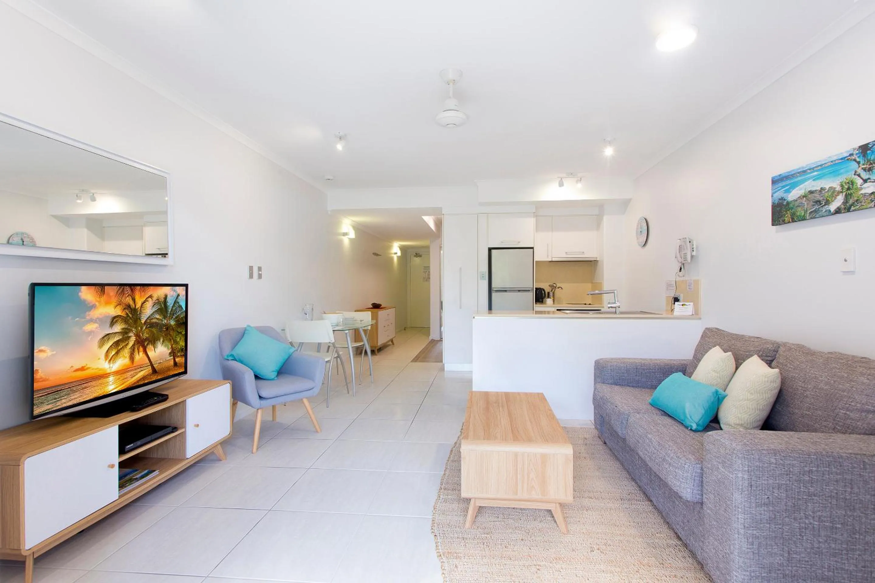 Kitchen or kitchenette in Offshore Noosa Resort