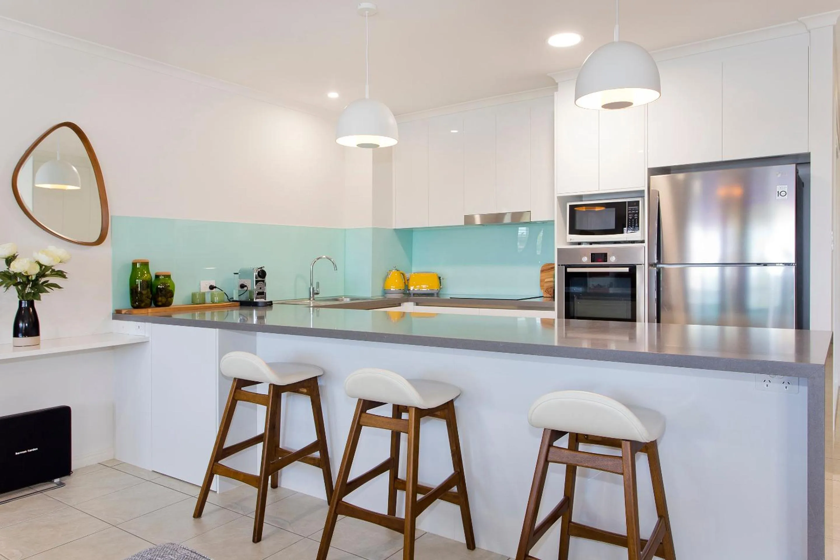 Kitchen or kitchenette in Offshore Noosa Resort