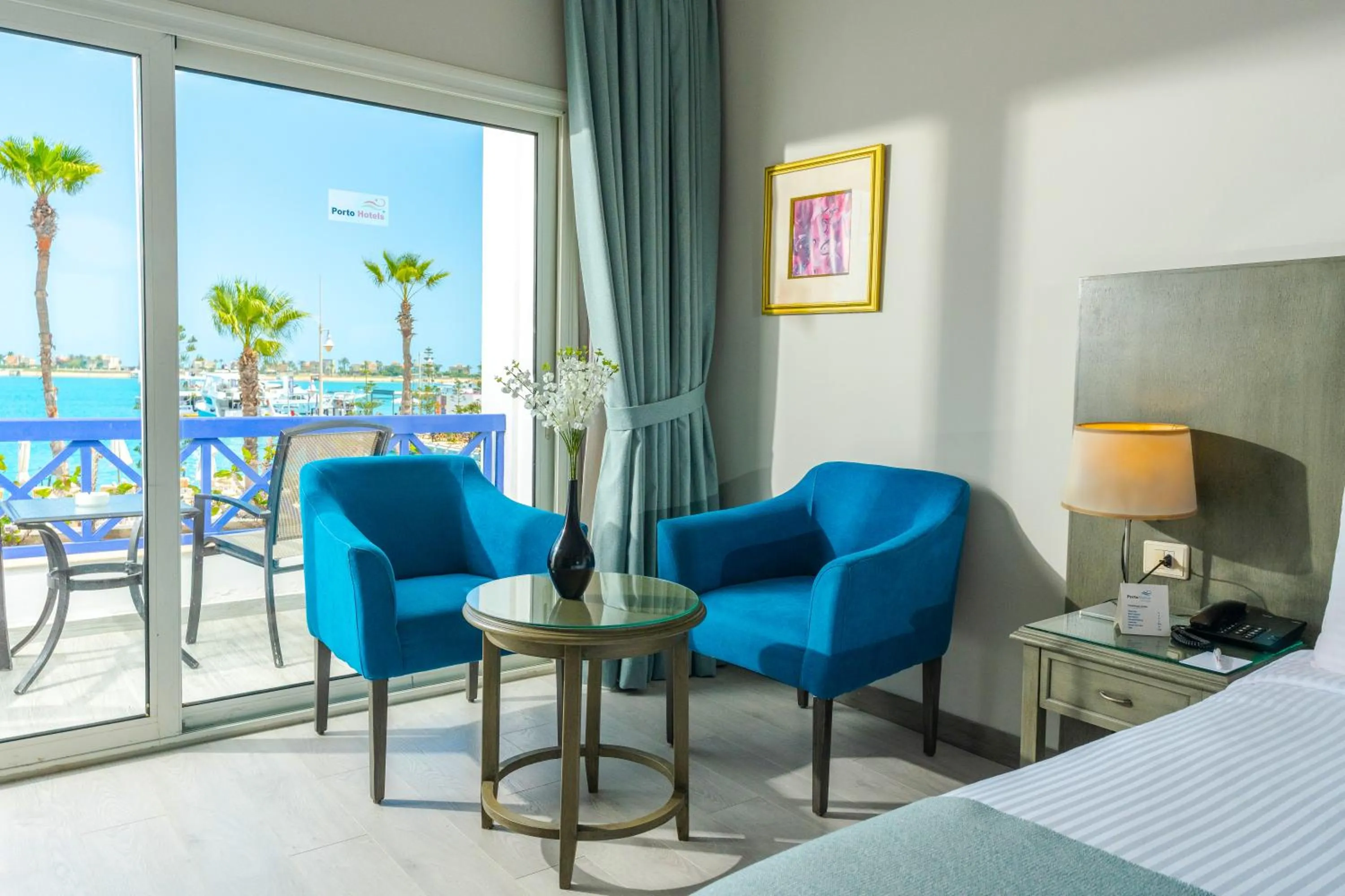 Seating area, Bed in Porto Marina Resort & Spa Al Alamein