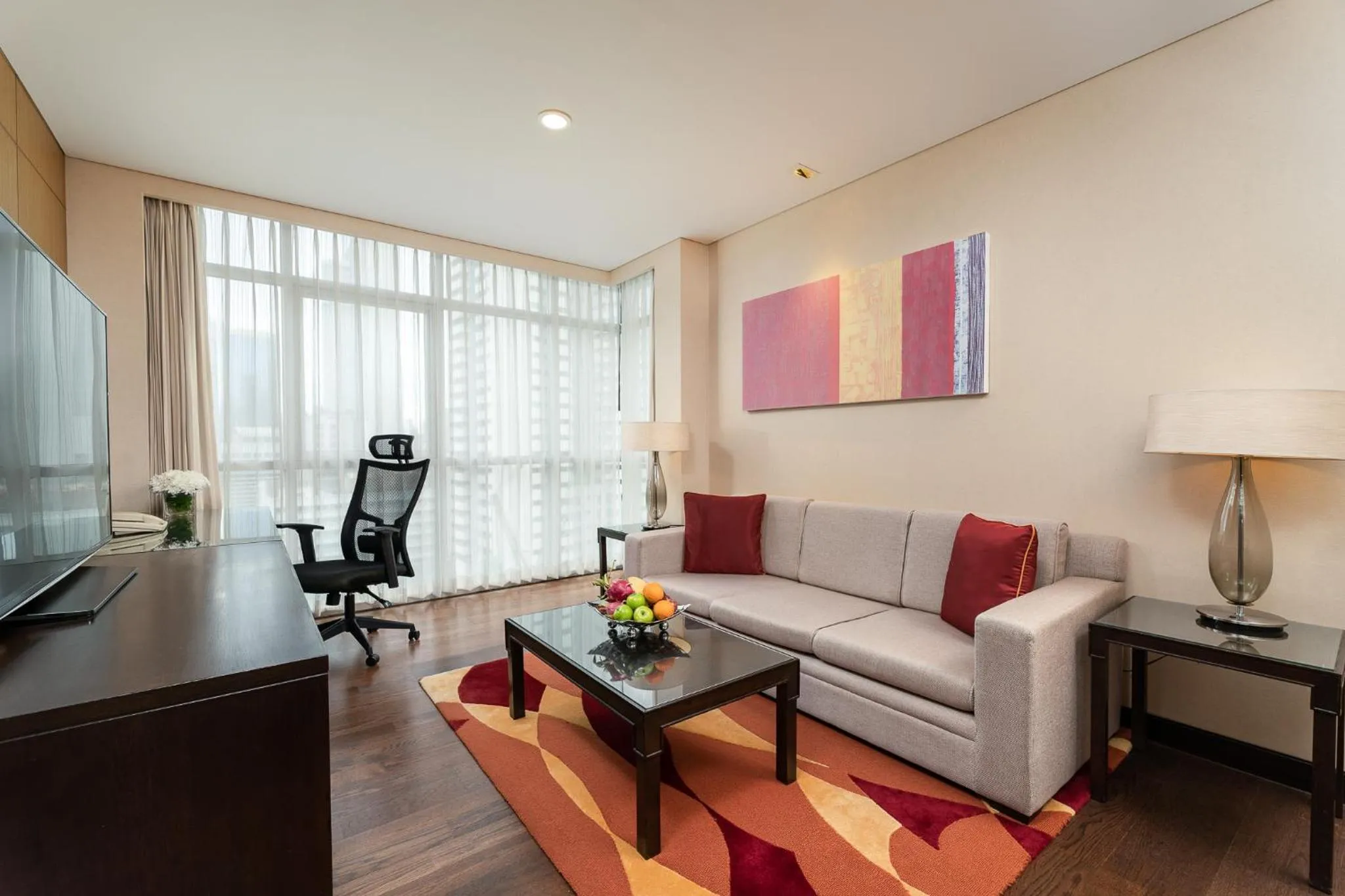 One-Bedroom King Suite with City View in Sathorn Vista, Bangkok - Marriott Executive Apartments