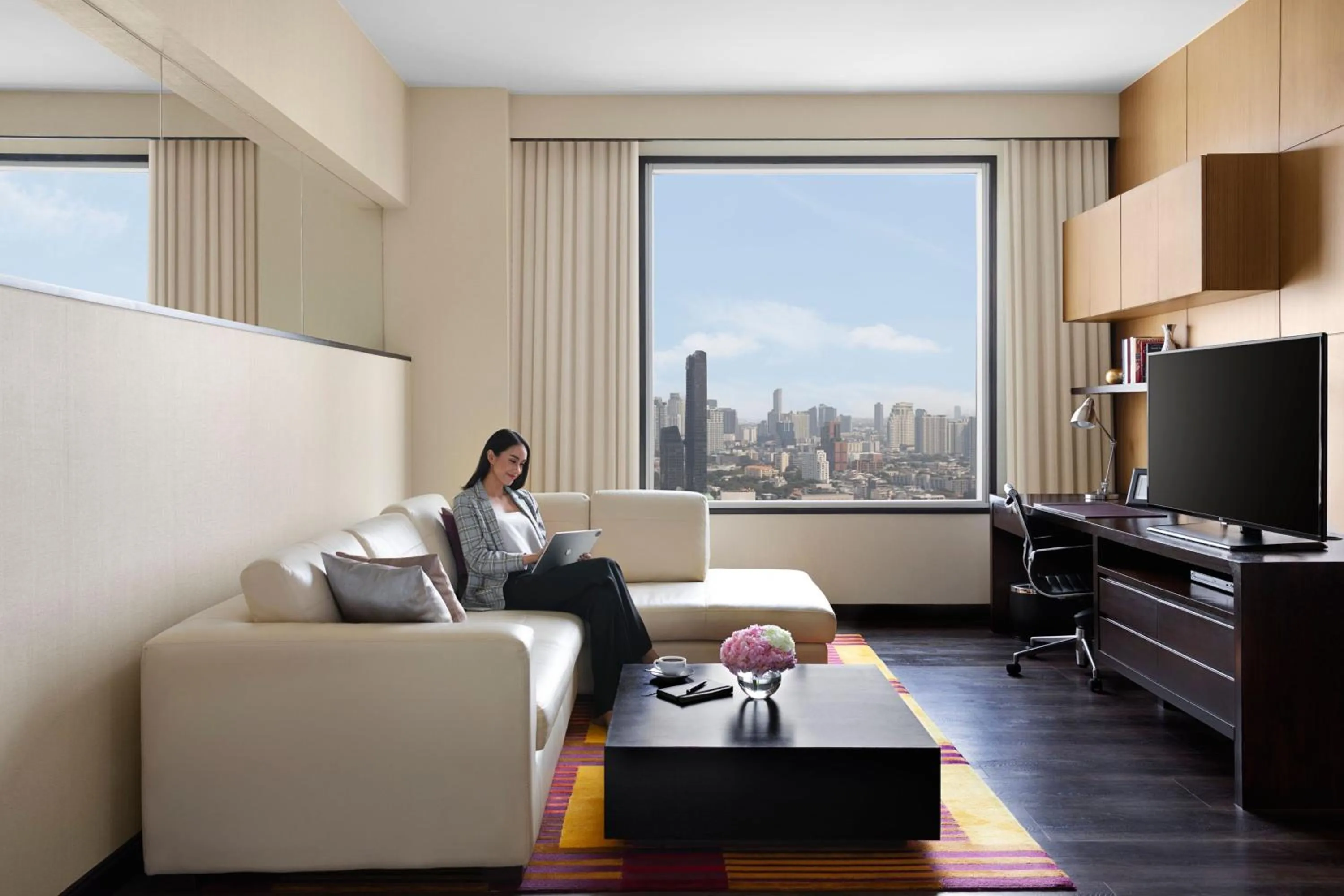 Living room in Marriott Executive Apartments Sukhumvit Park, Bangkok