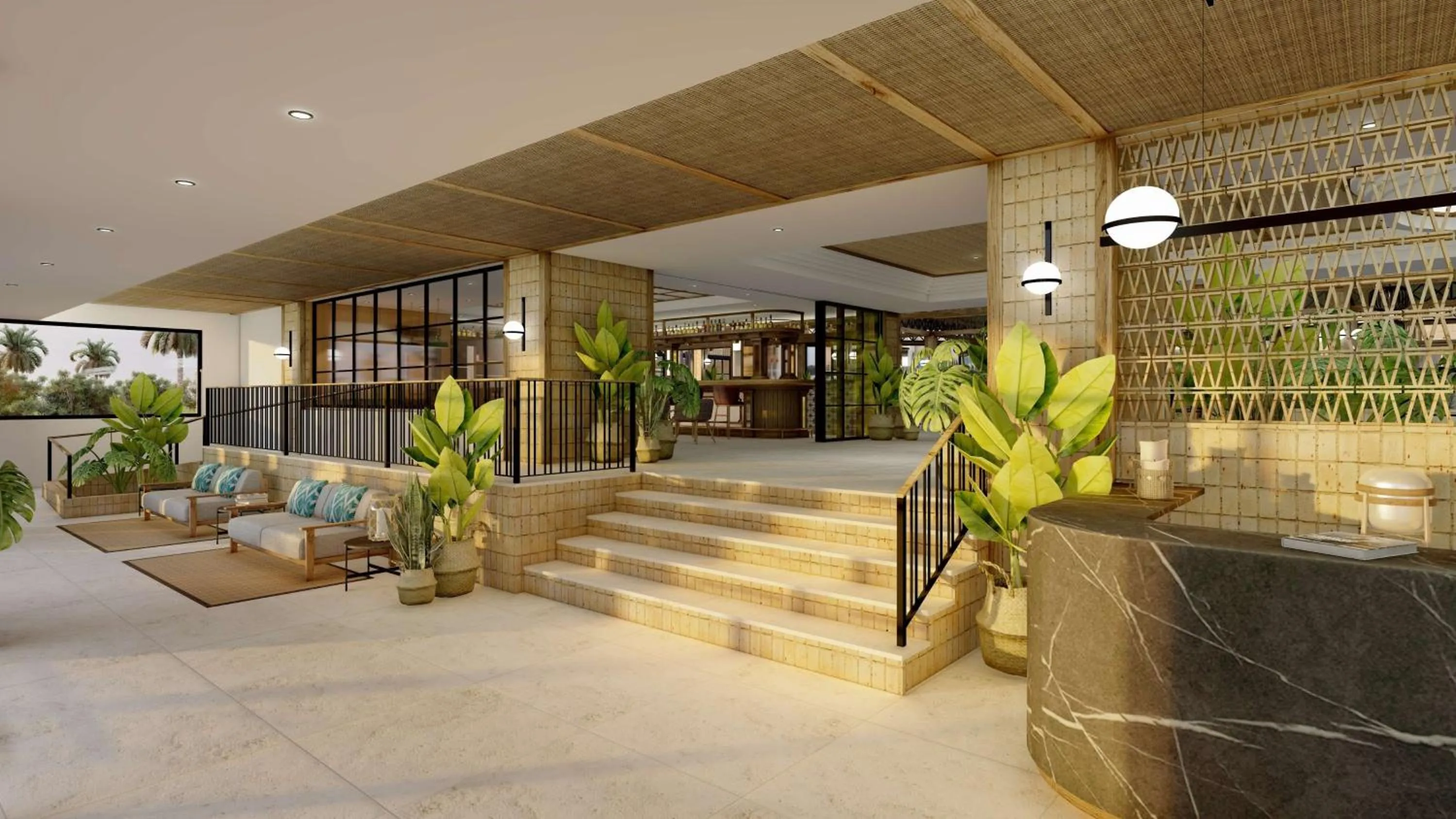 Lobby or reception in Aparthotel Aquasol