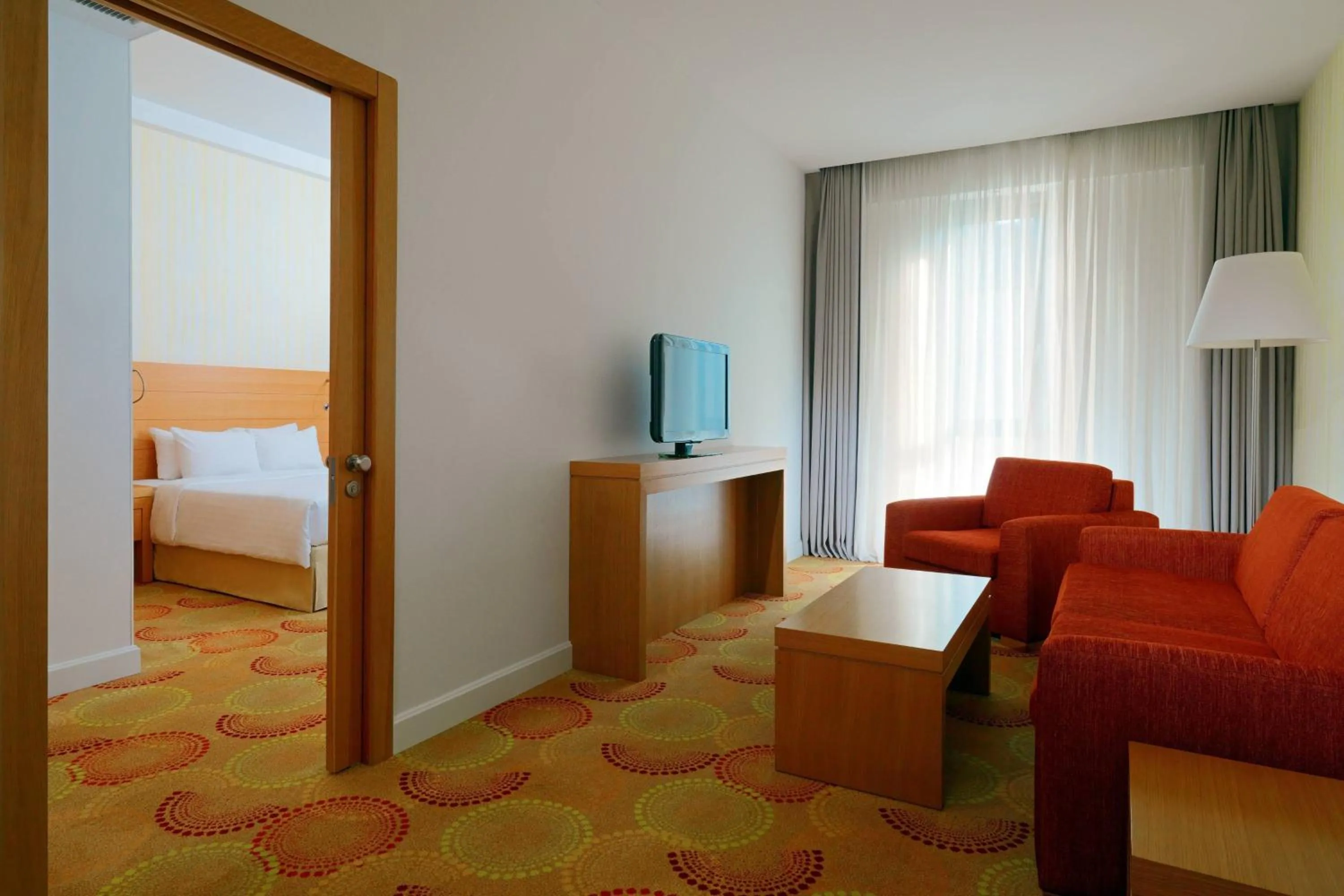 Living room, Bed in Courtyard by Marriott Budapest City Center