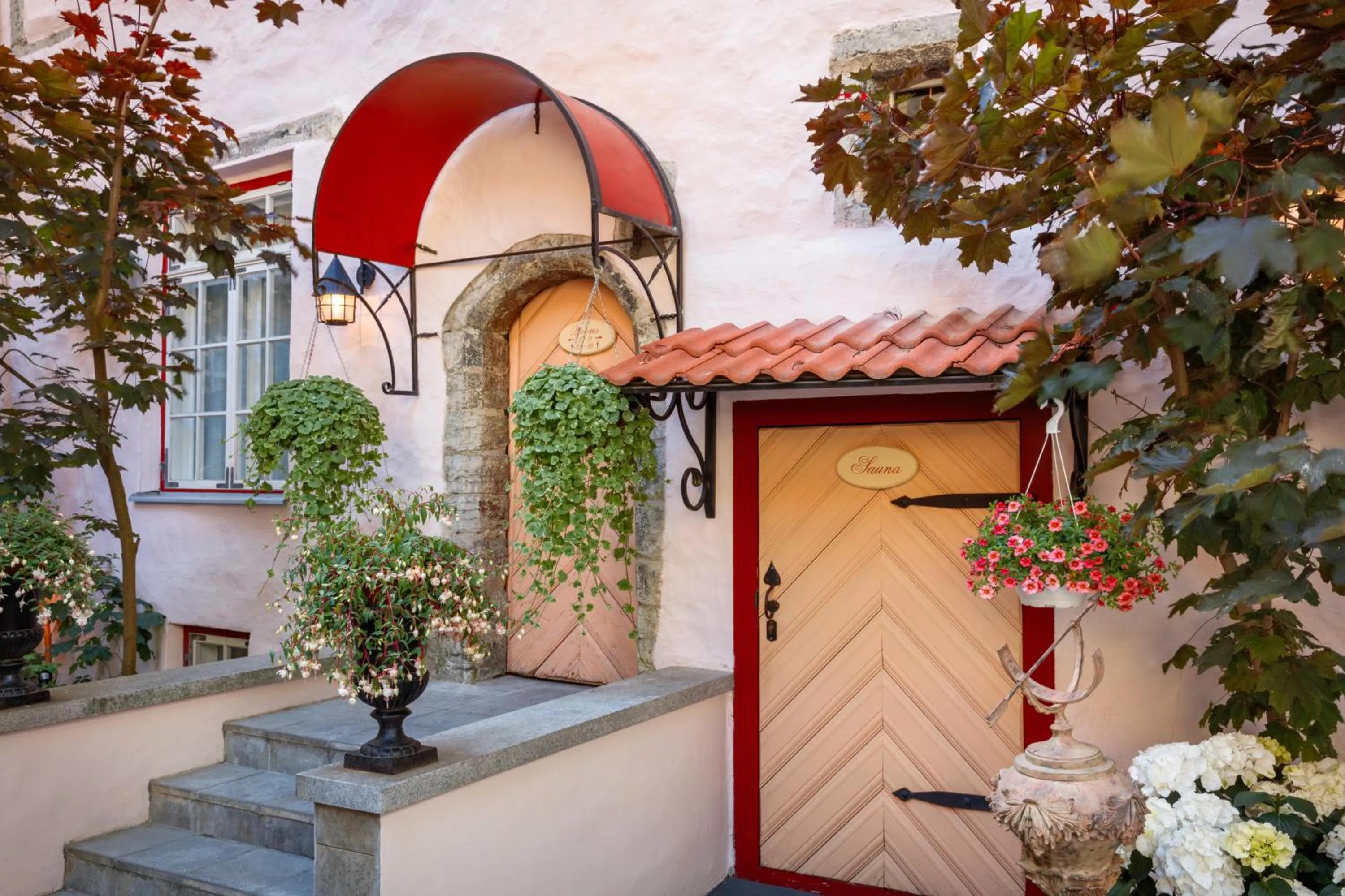 Patio in Schlössle Hotel - Small Luxury Hotels of the World