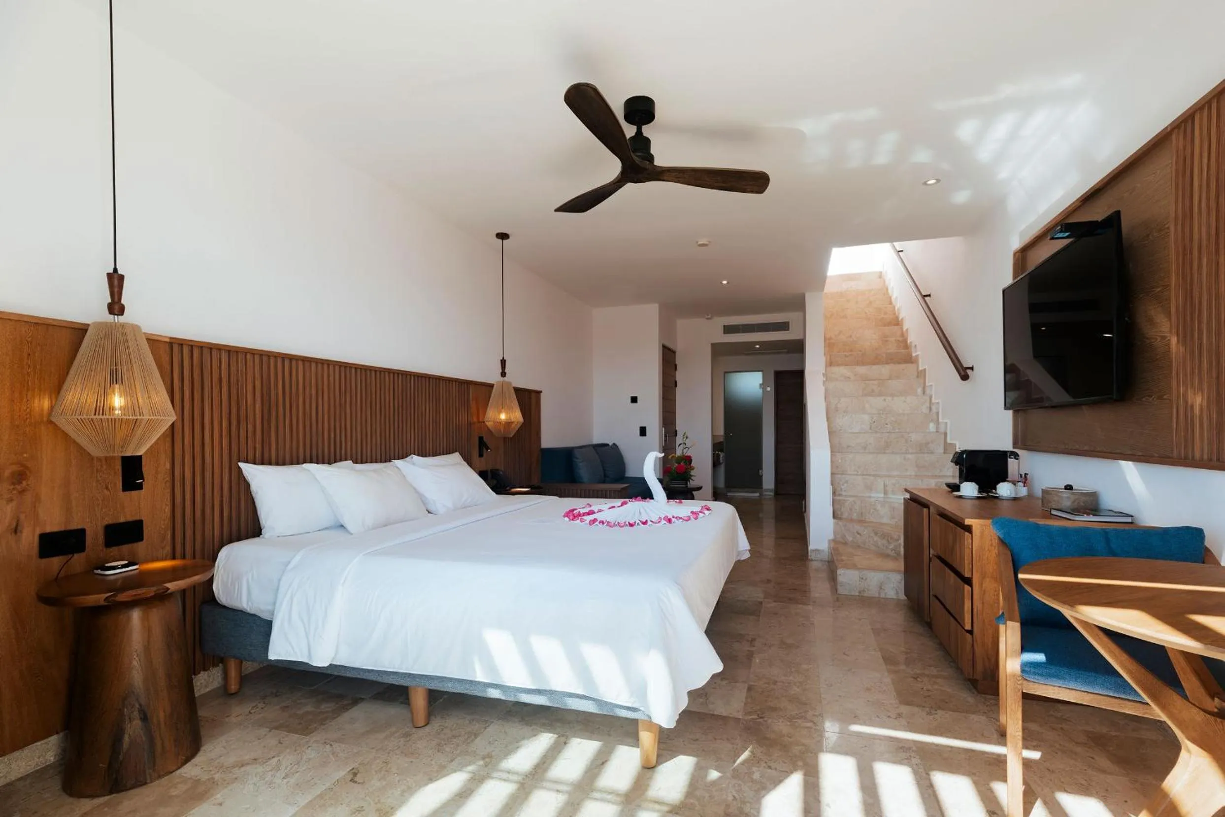Bed in Akumal Bay Beach & Spa Resort