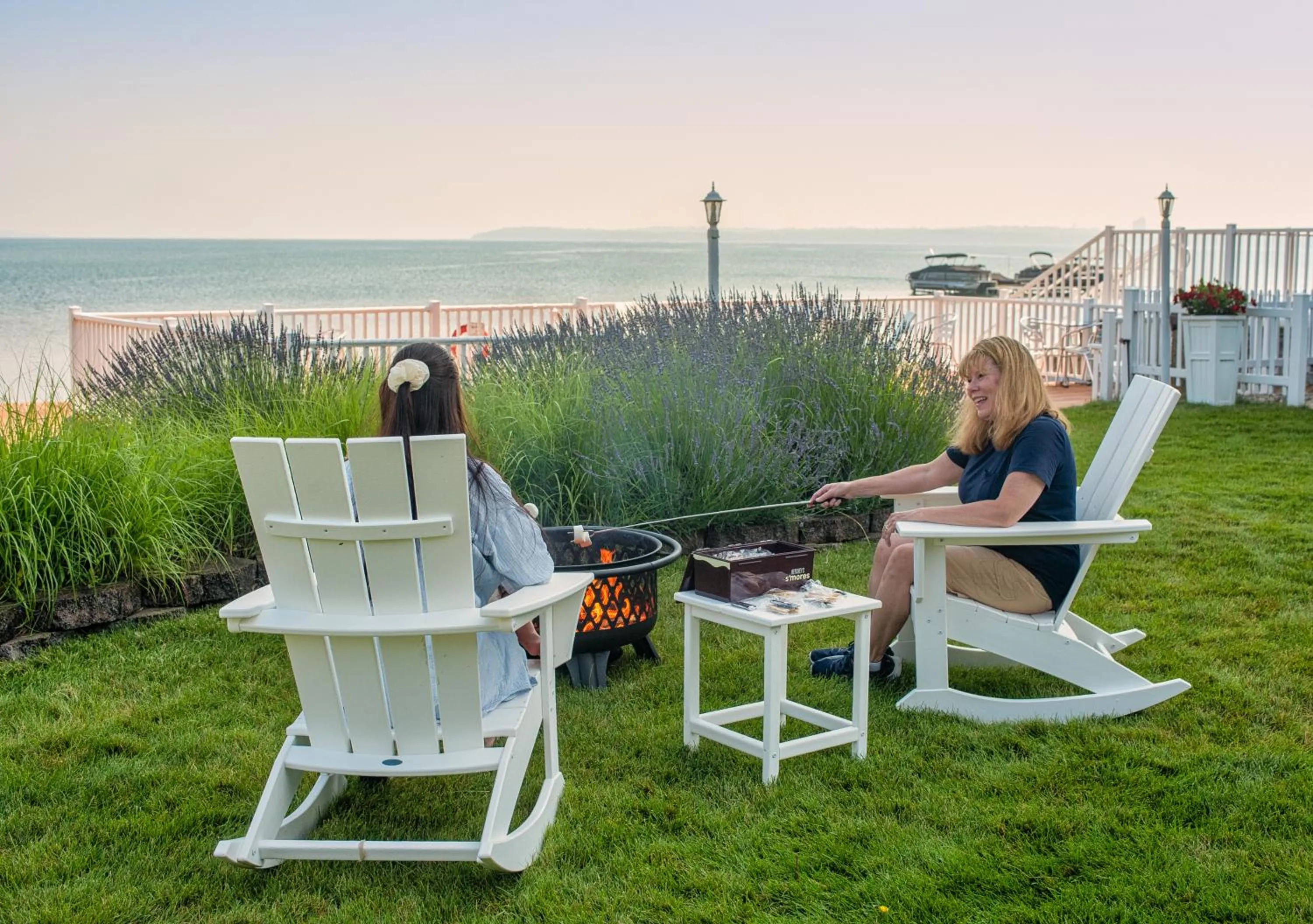 fireplace in The Baywatch Resort