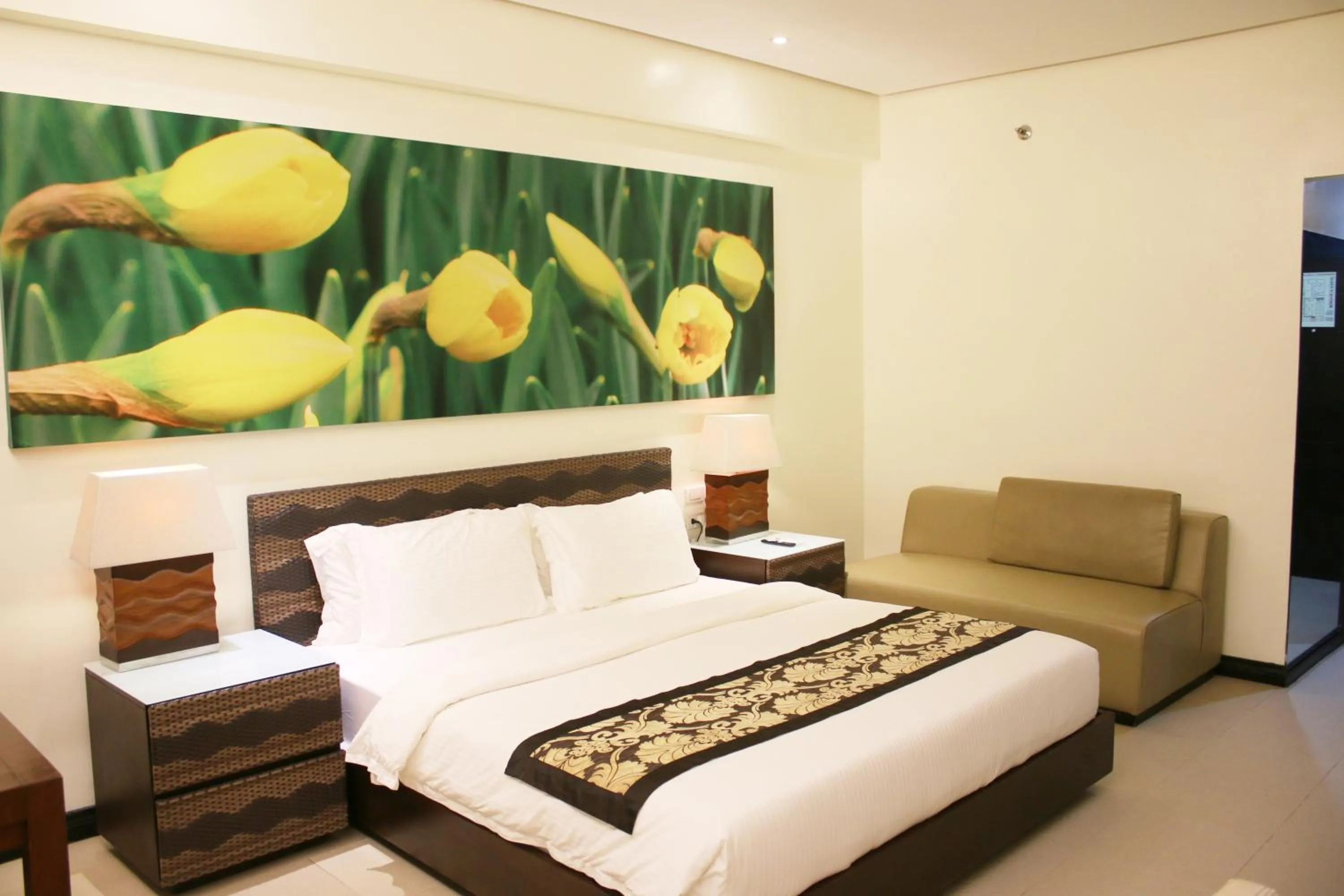 Bed in The Muse Beach Front Hotel Boracay