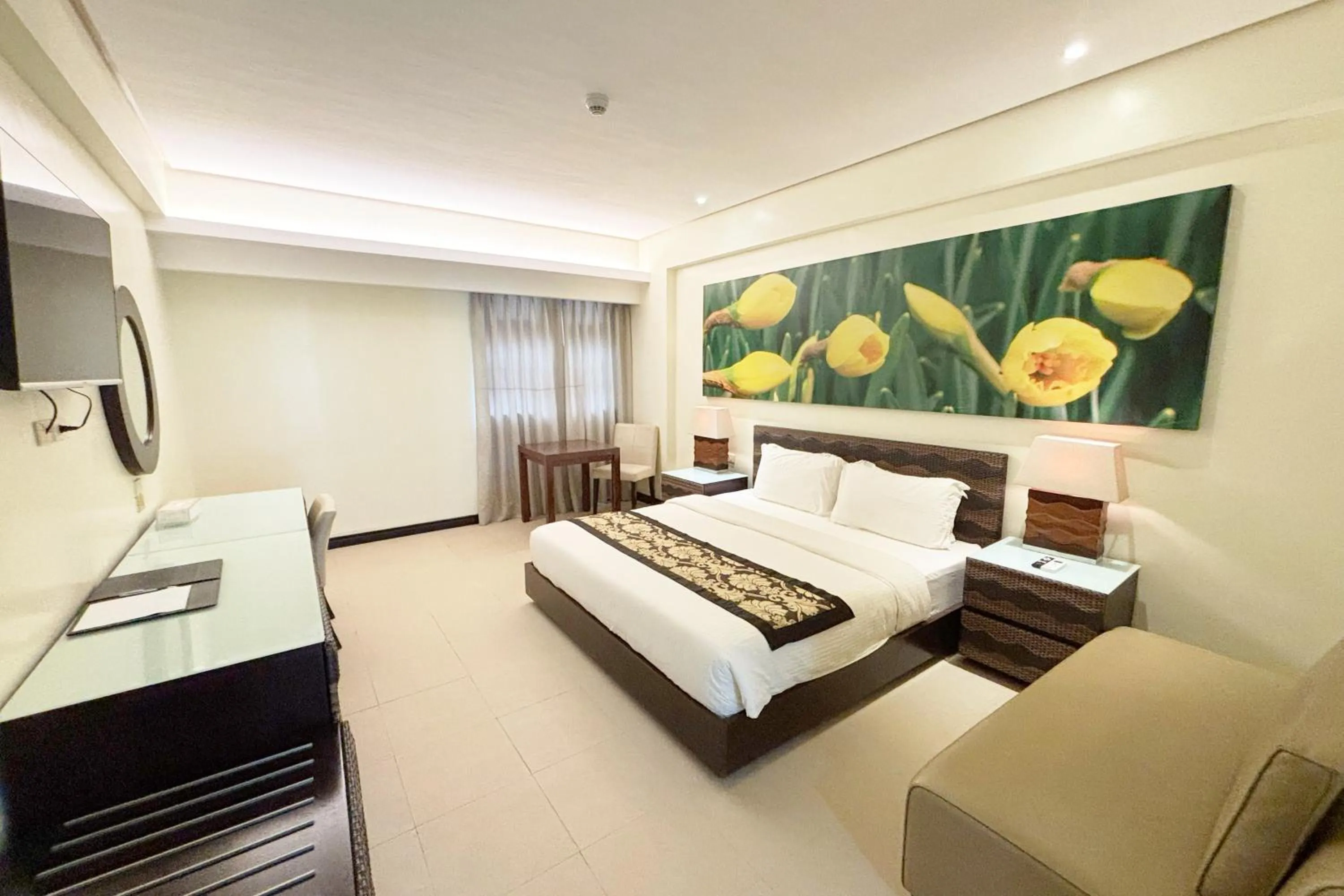 Bed in The Muse Beach Front Hotel Boracay