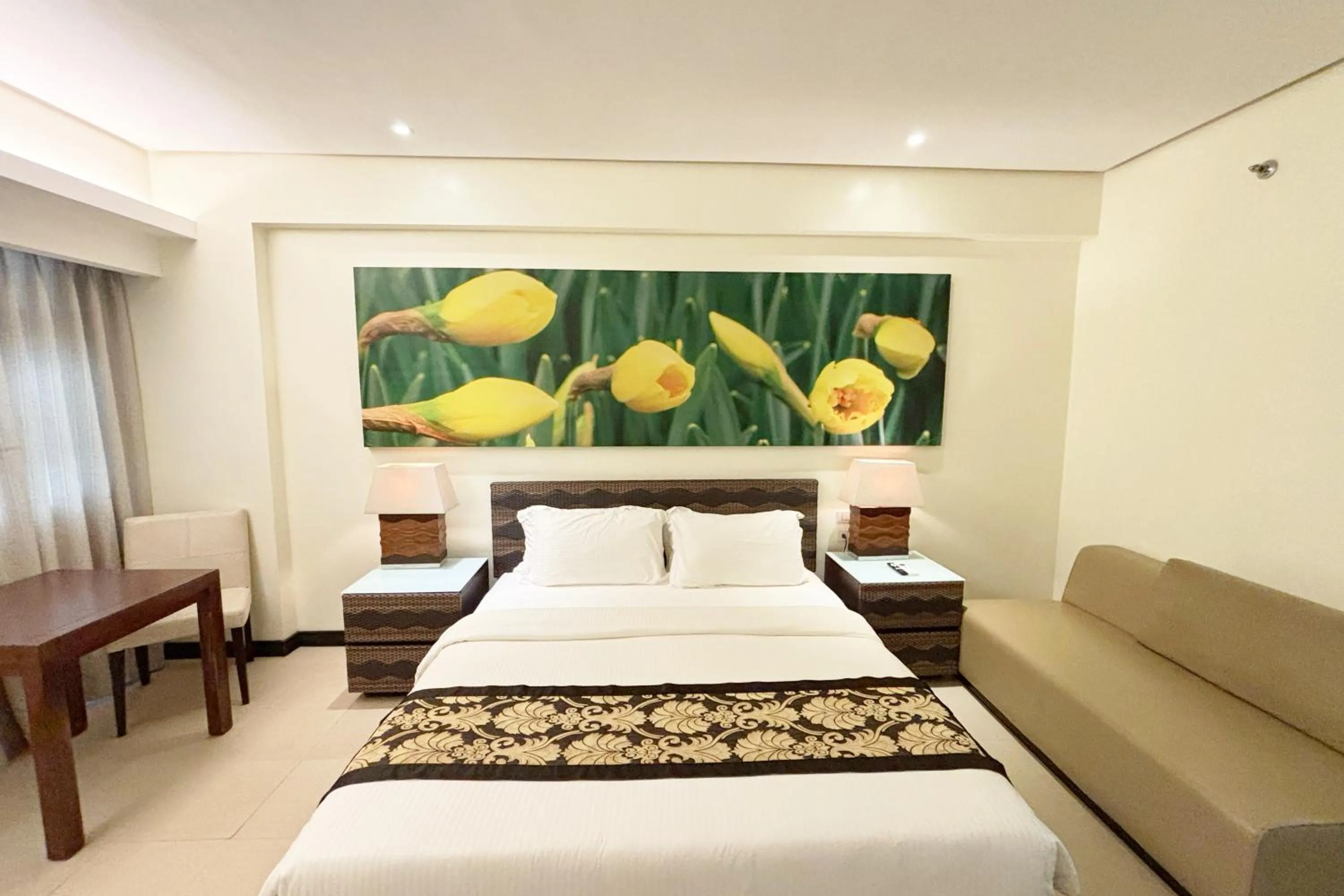 Bed in The Muse Beach Front Hotel Boracay