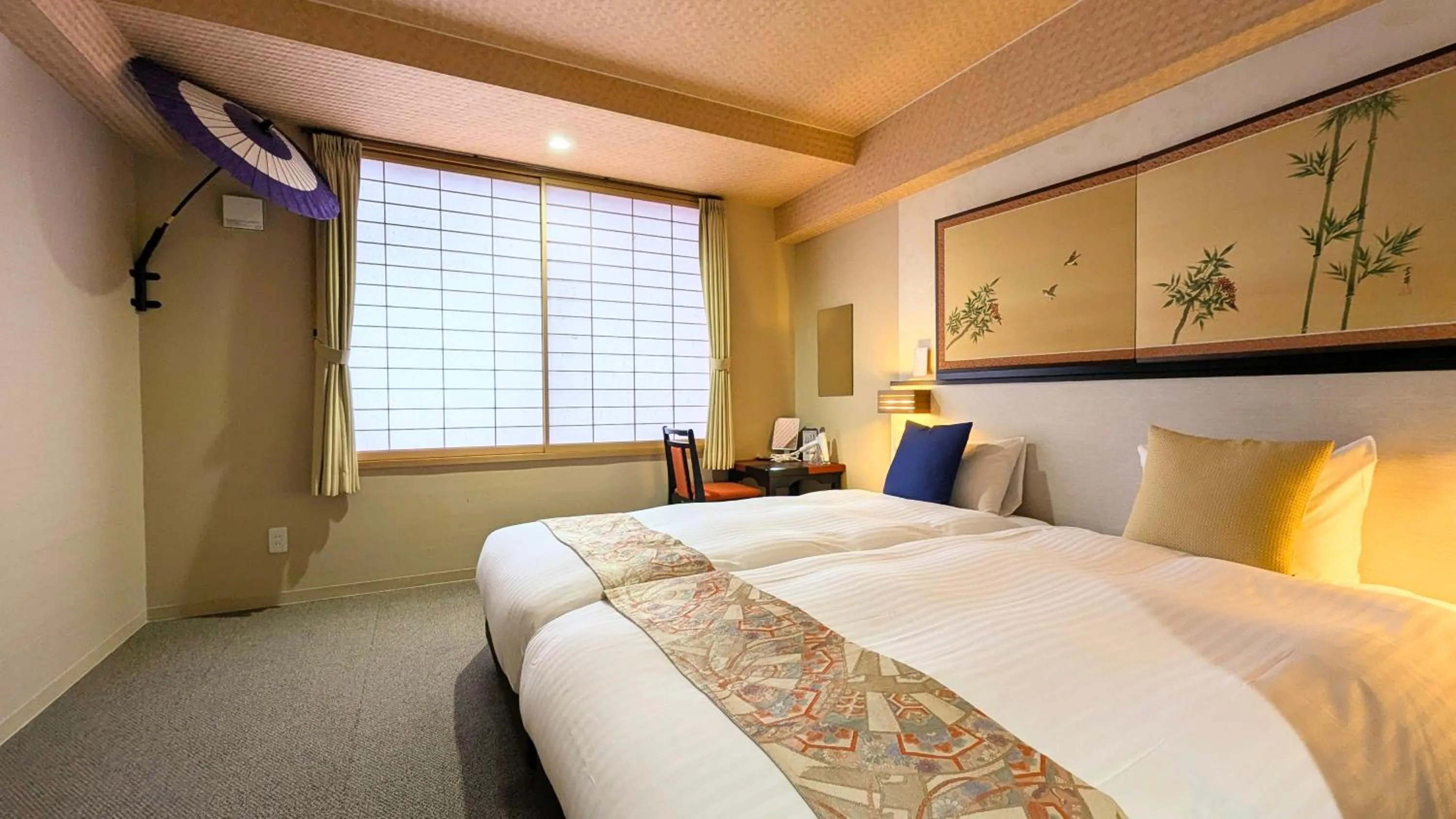 Bed in Kyoto Inn Gion