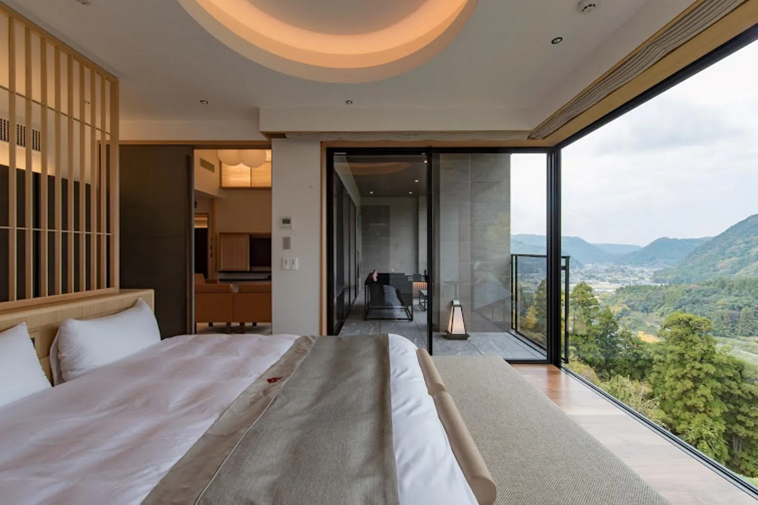 Bed in Okuhita Onsen Umehibiki