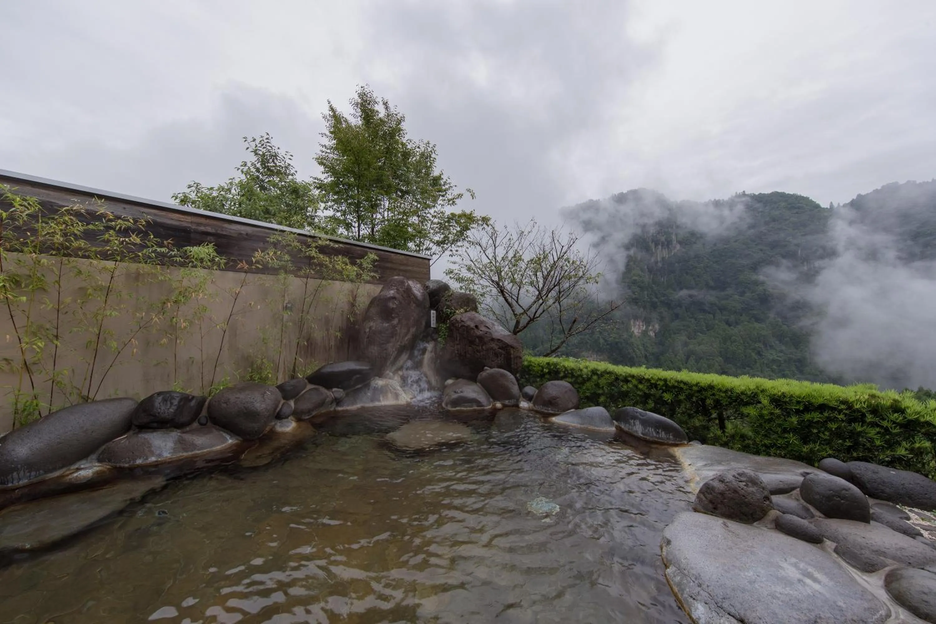 Hot Spring Bath in Okuhita Onsen Umehibiki