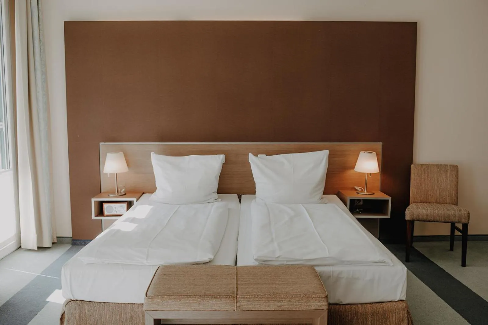 Bed in Hotel Seeblick