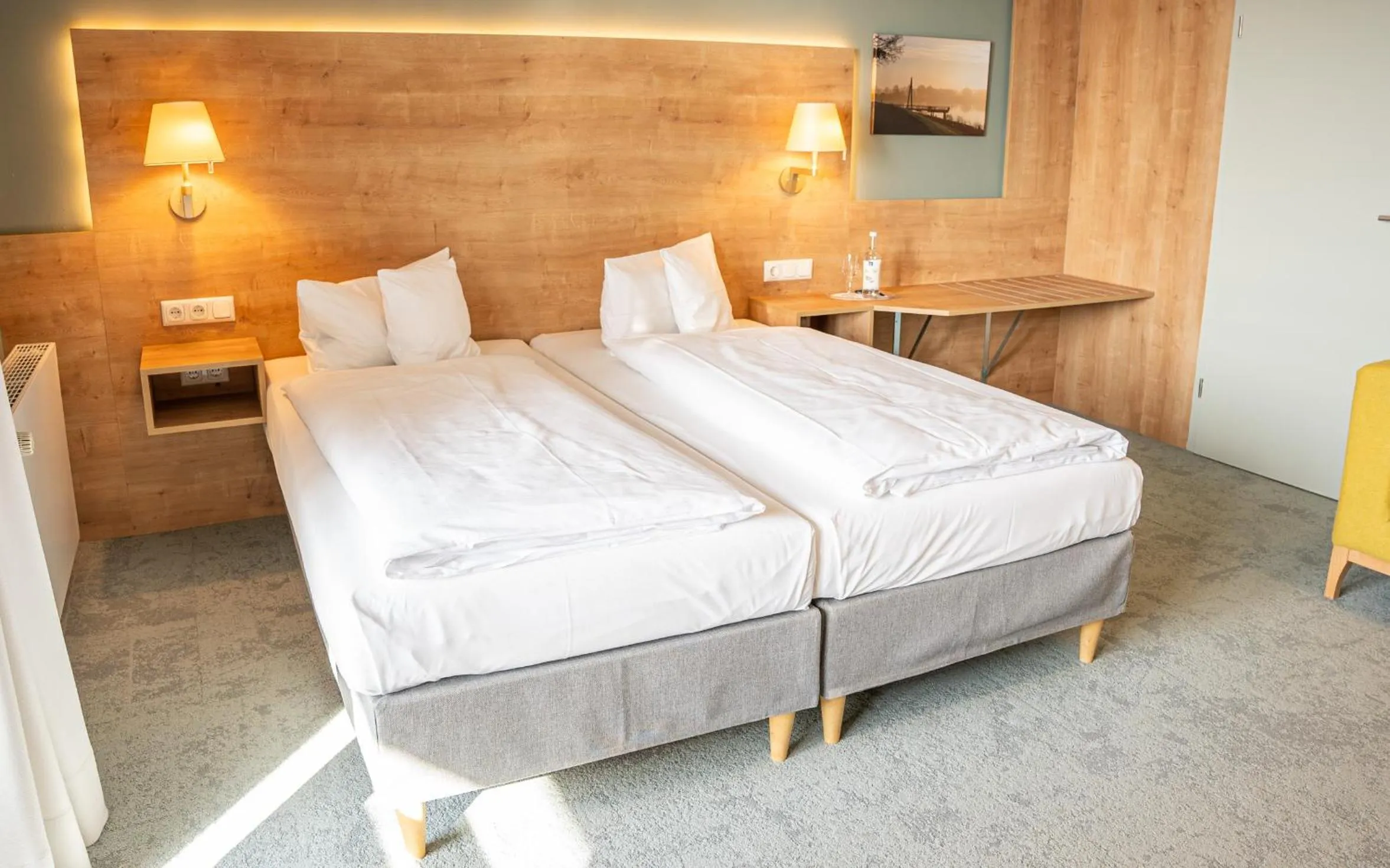 Bed in Hotel Seeblick