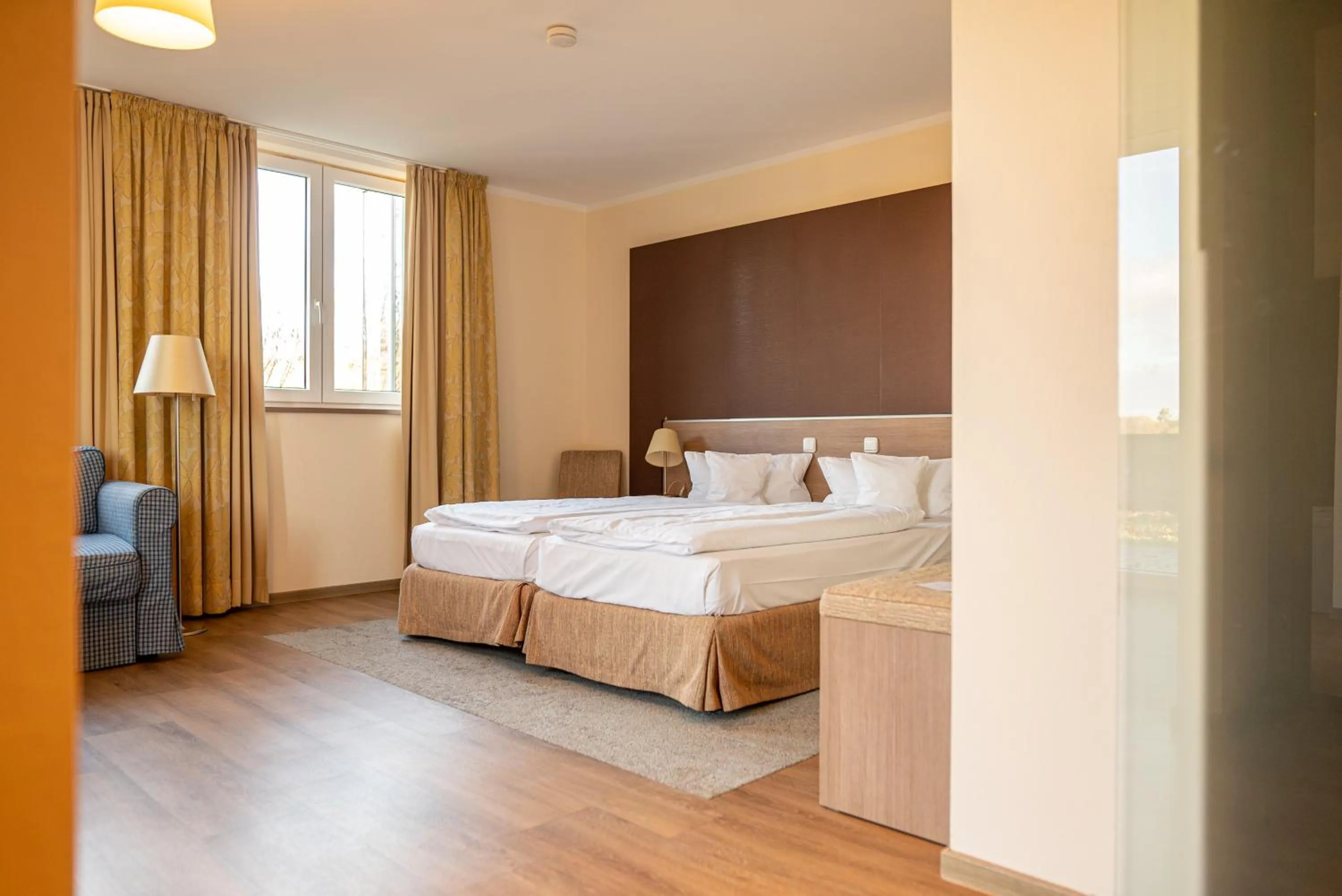 Bed in Hotel Seeblick