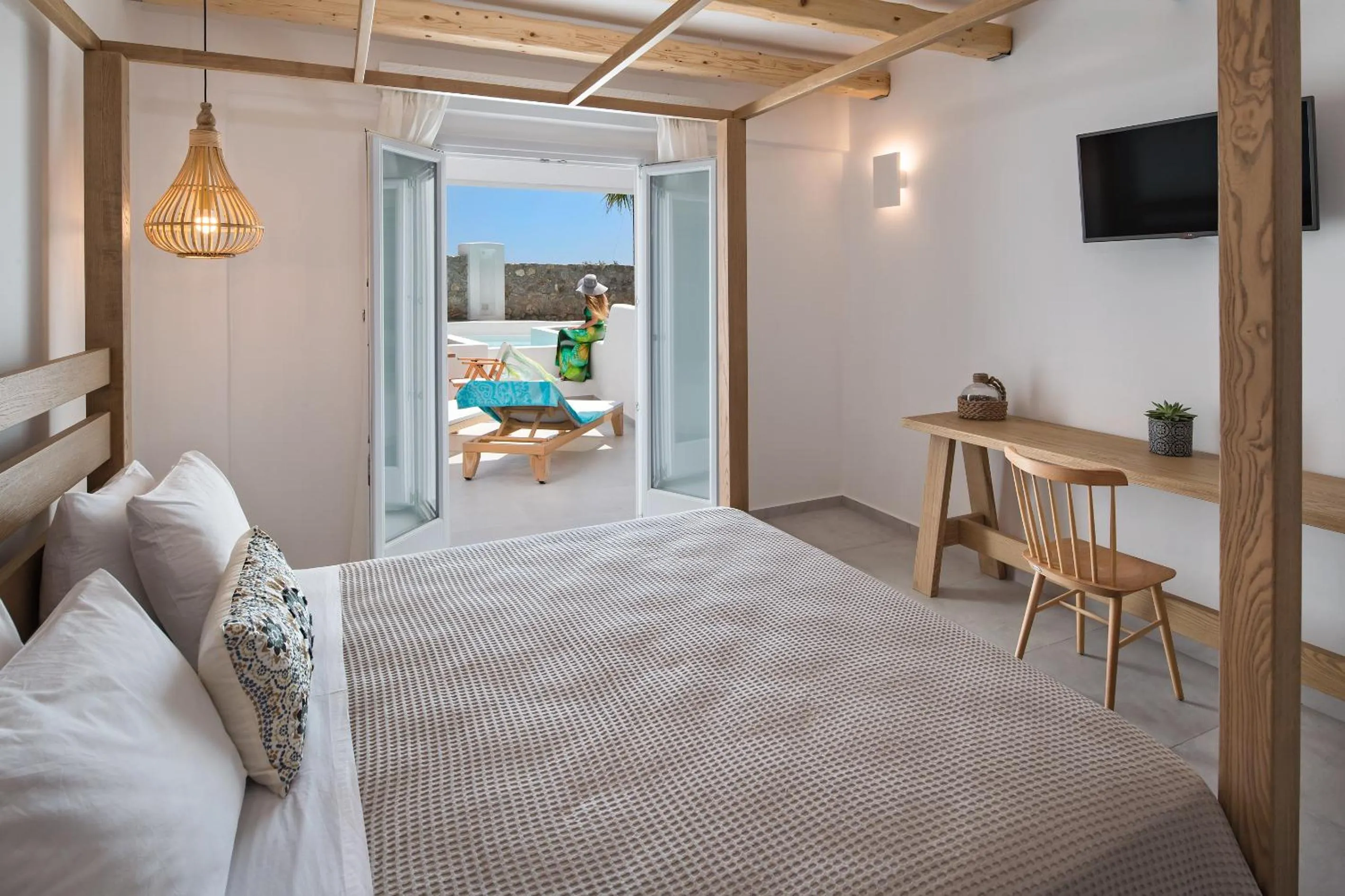 Balcony/Terrace, Bed in Casa Vitae Suites