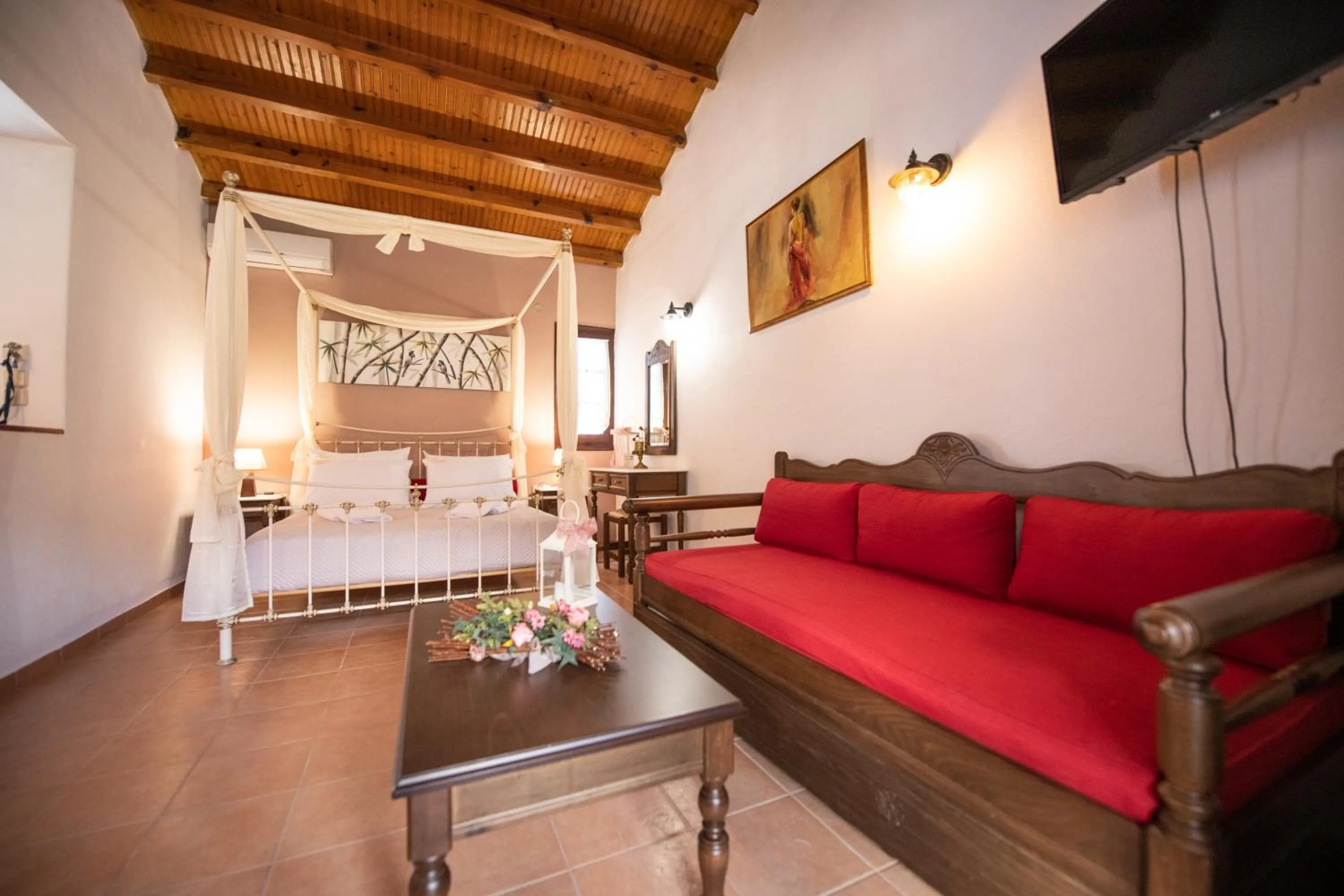 Bed in Hovolo Hotel Apartments