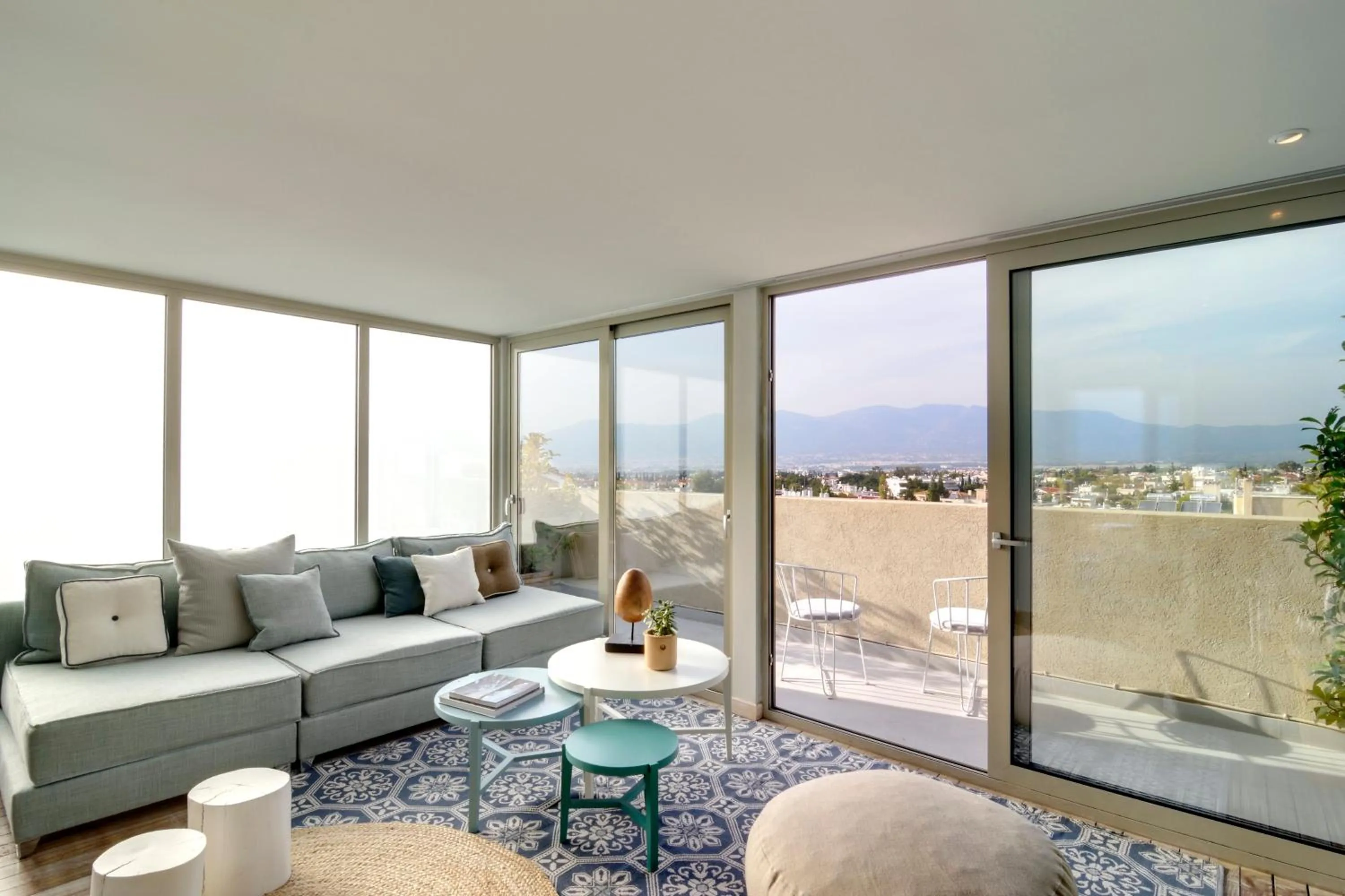 Living room in Coco-Mat Hotel Nafsika