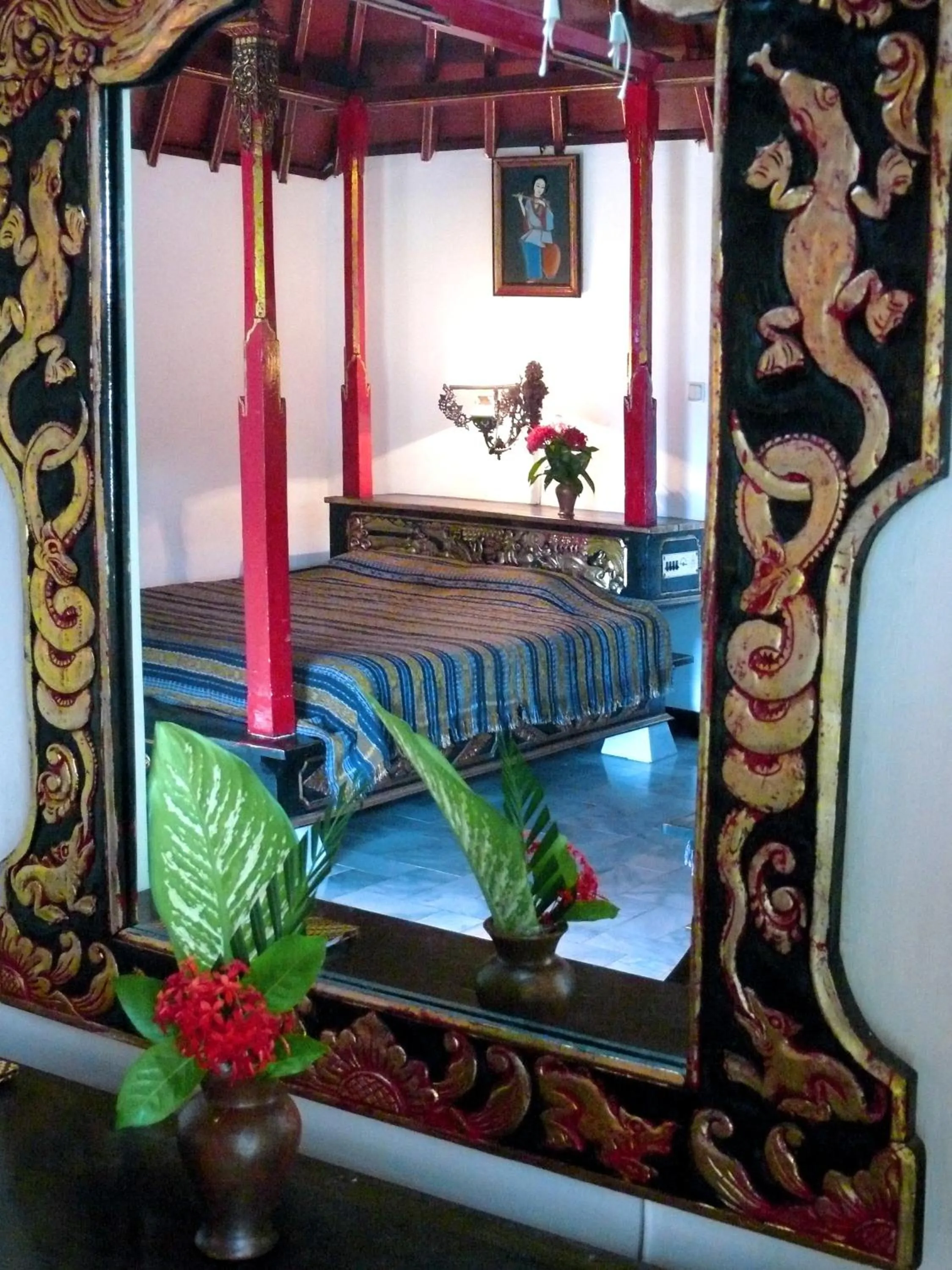Decorative detail, Bed in Puri Bunga Beach Cottages