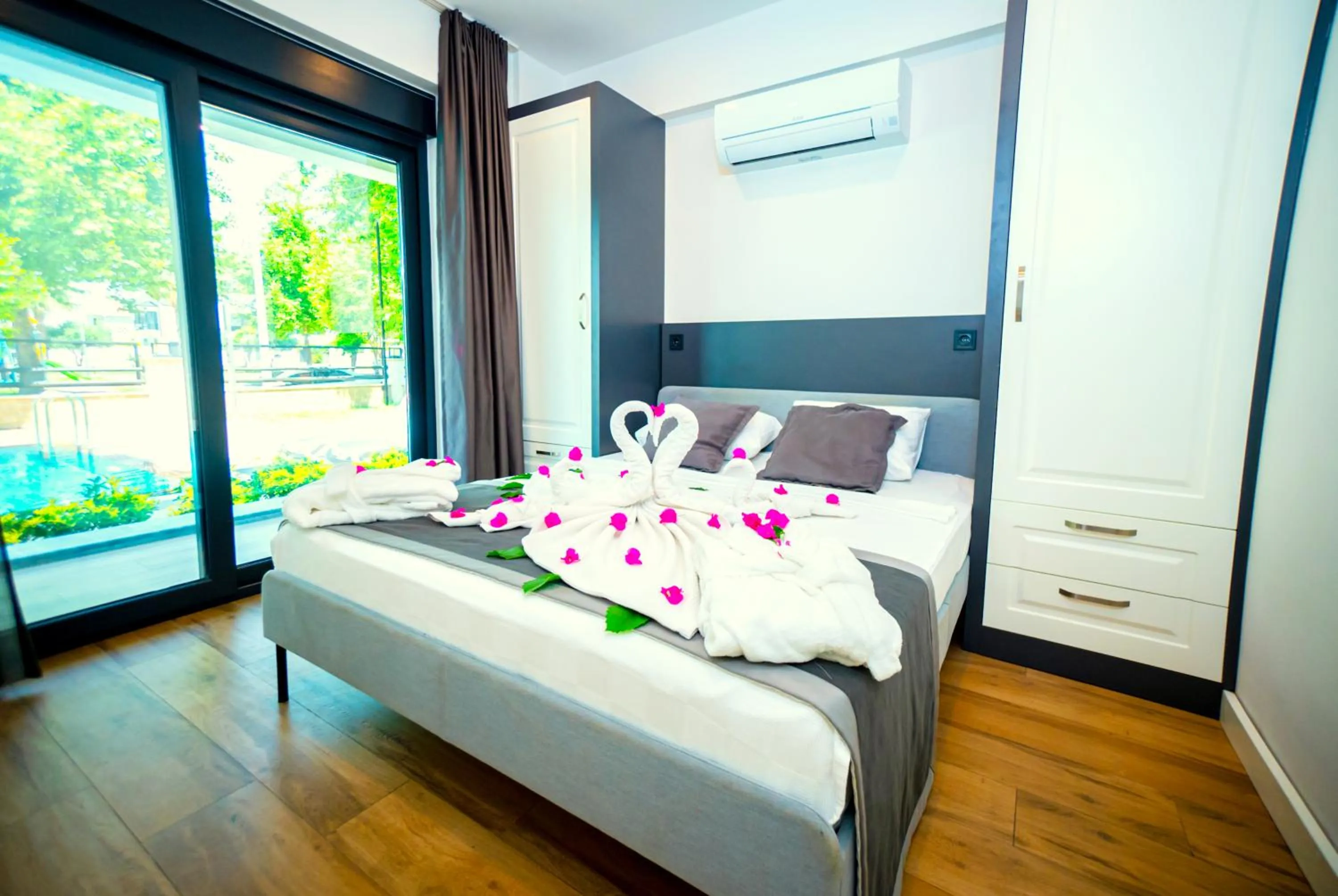Bed in Sweet Home Kemer Apartments