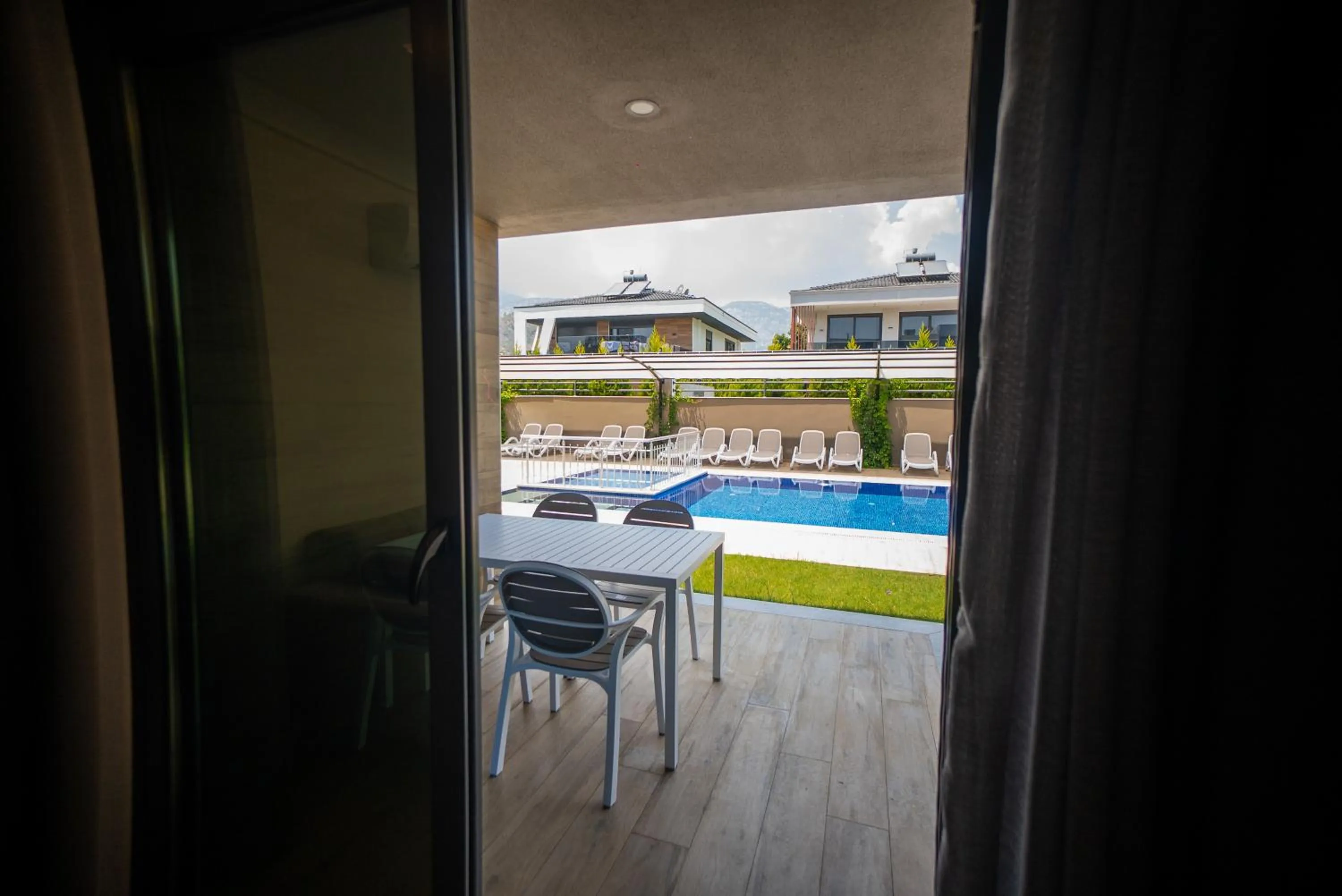 Pool view in Sweet Home Kemer Apartments