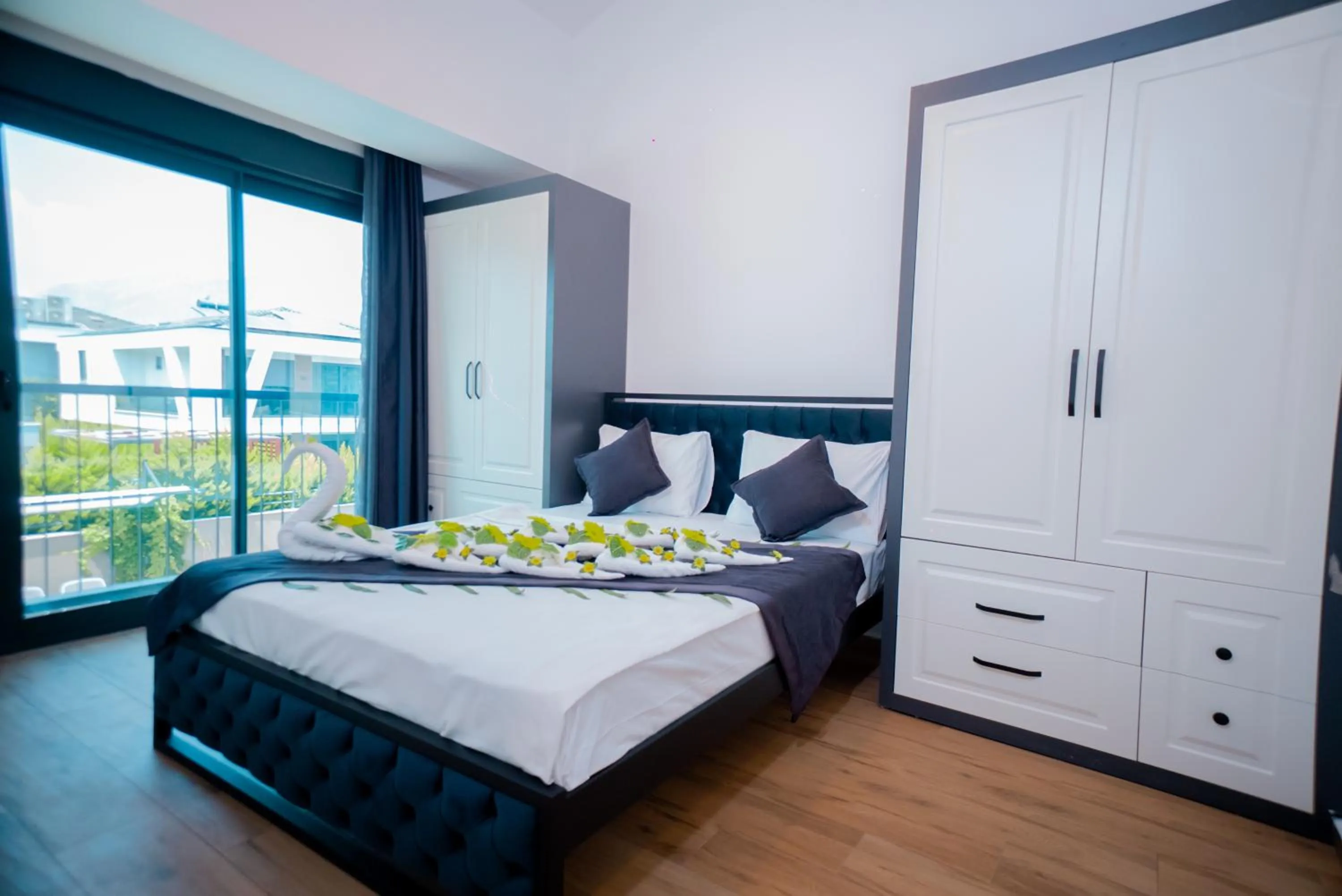 Bed in Sweet Home Kemer Apartments