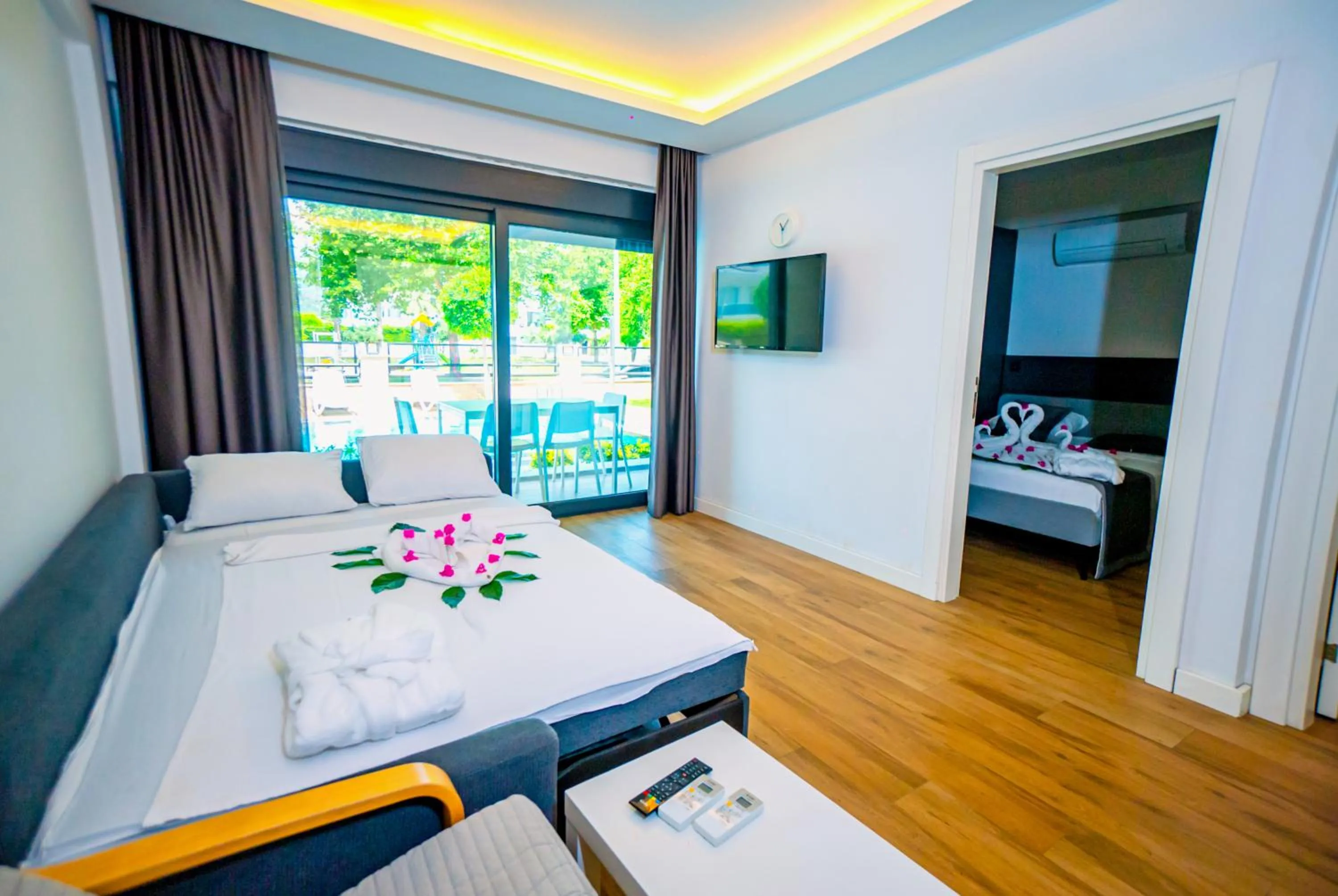 Bed in Sweet Home Kemer Apartments
