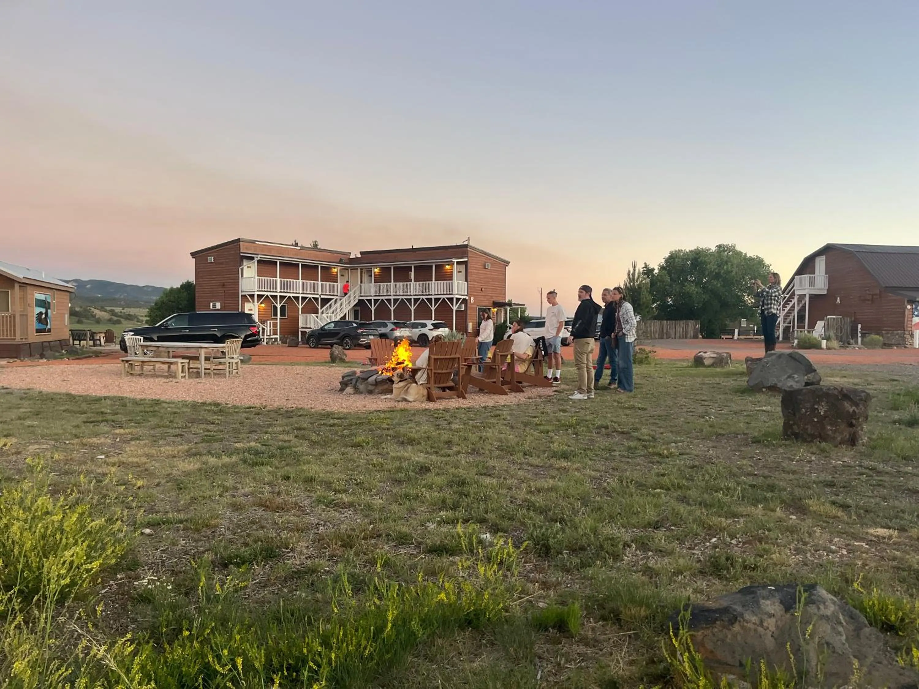 fireplace in The Riverside Ranch Motel and RV Park Southern Utah