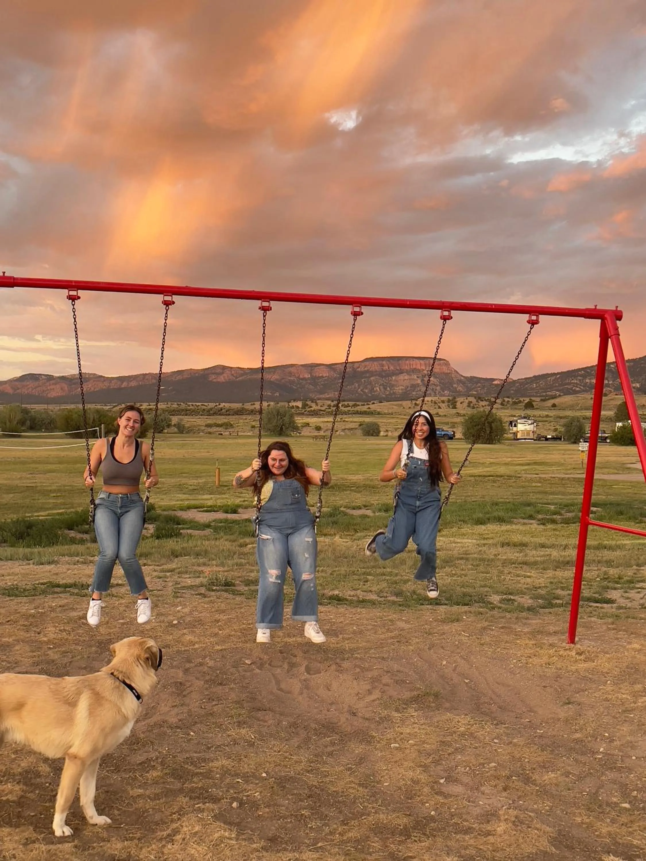 Children play ground in The Riverside Ranch Motel and RV Park Southern Utah