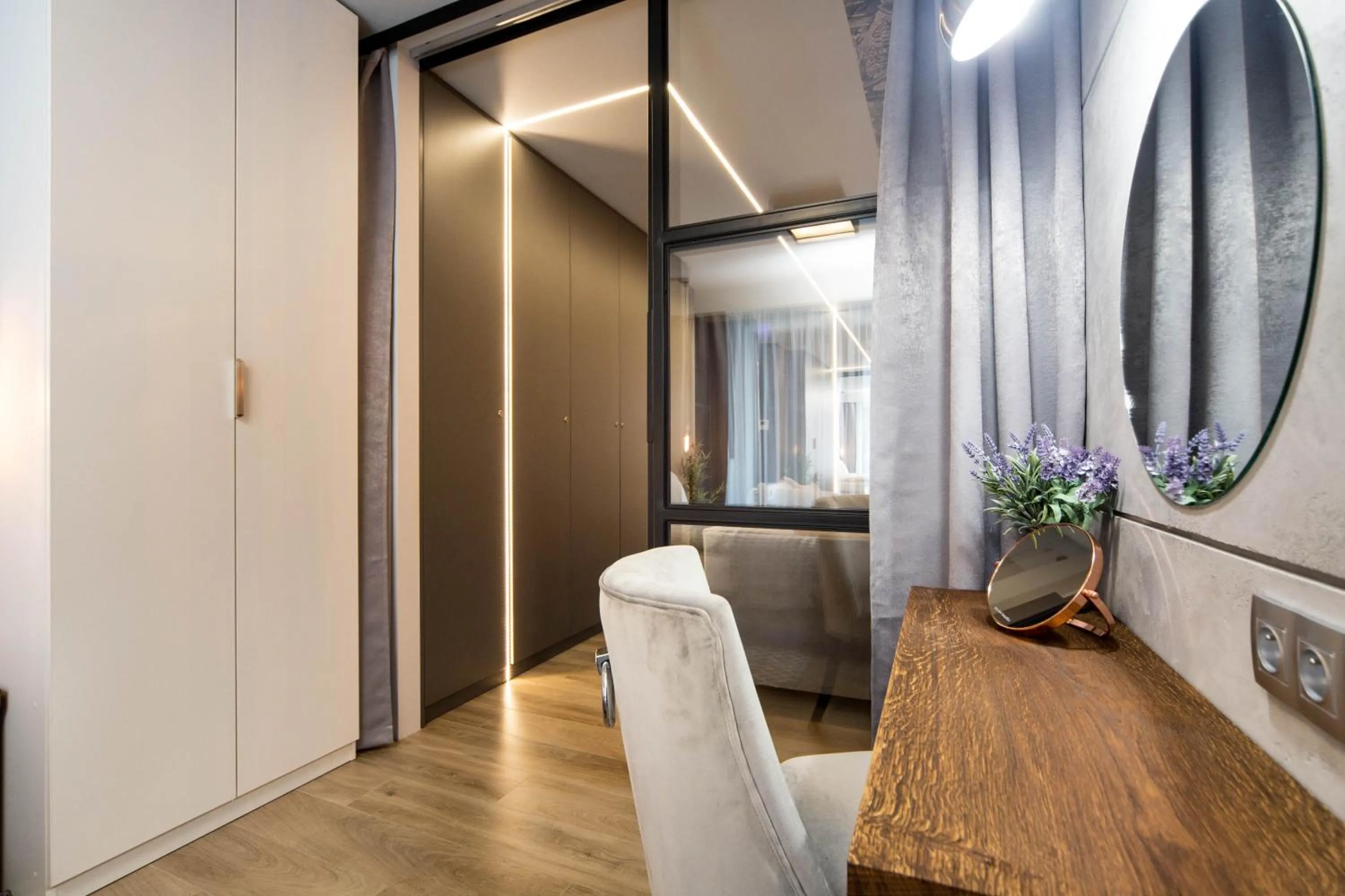 Bedroom in Jacuzzi Apartments