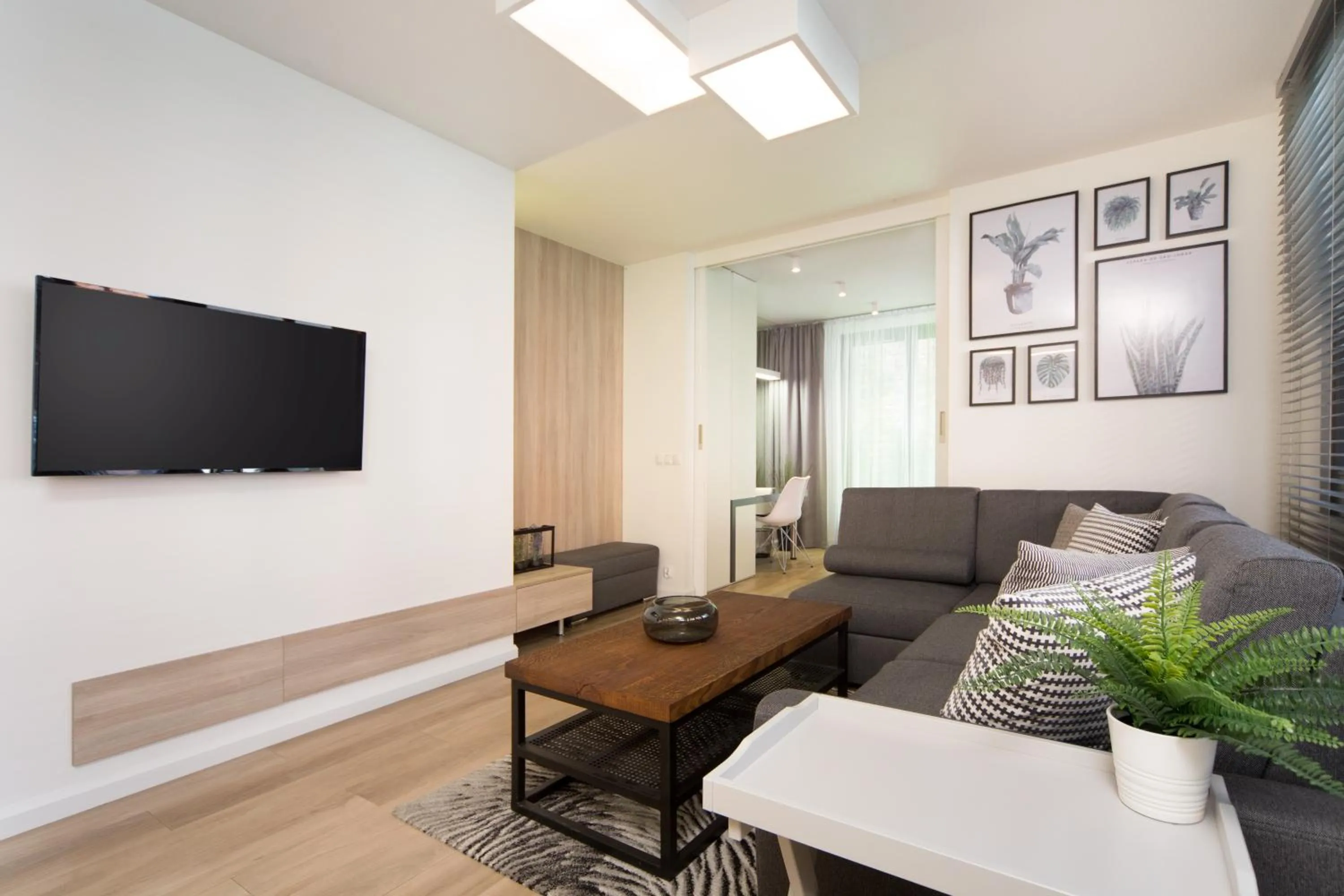 Living room in Jacuzzi Apartments