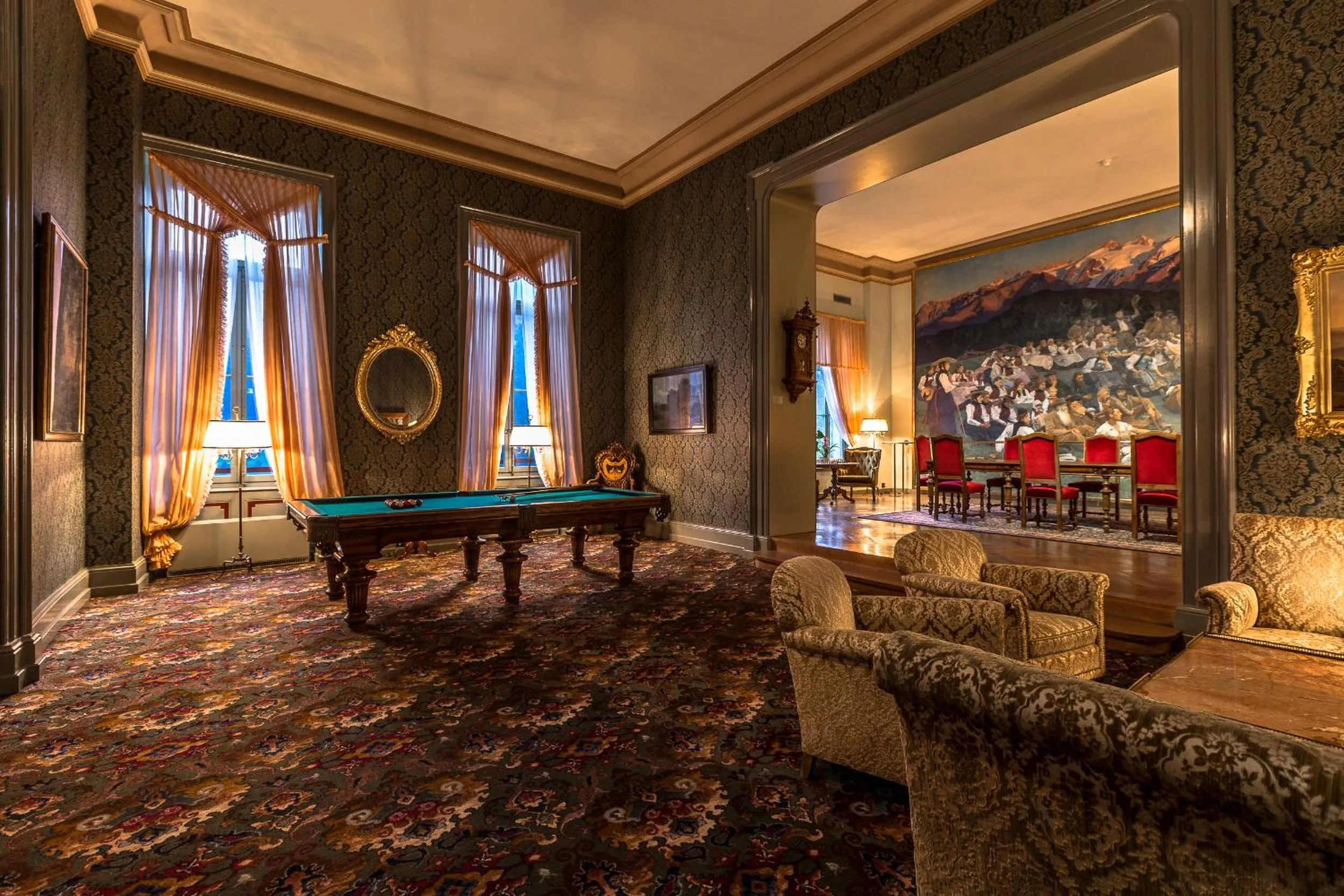 Billiard in Grandhotel Giessbach