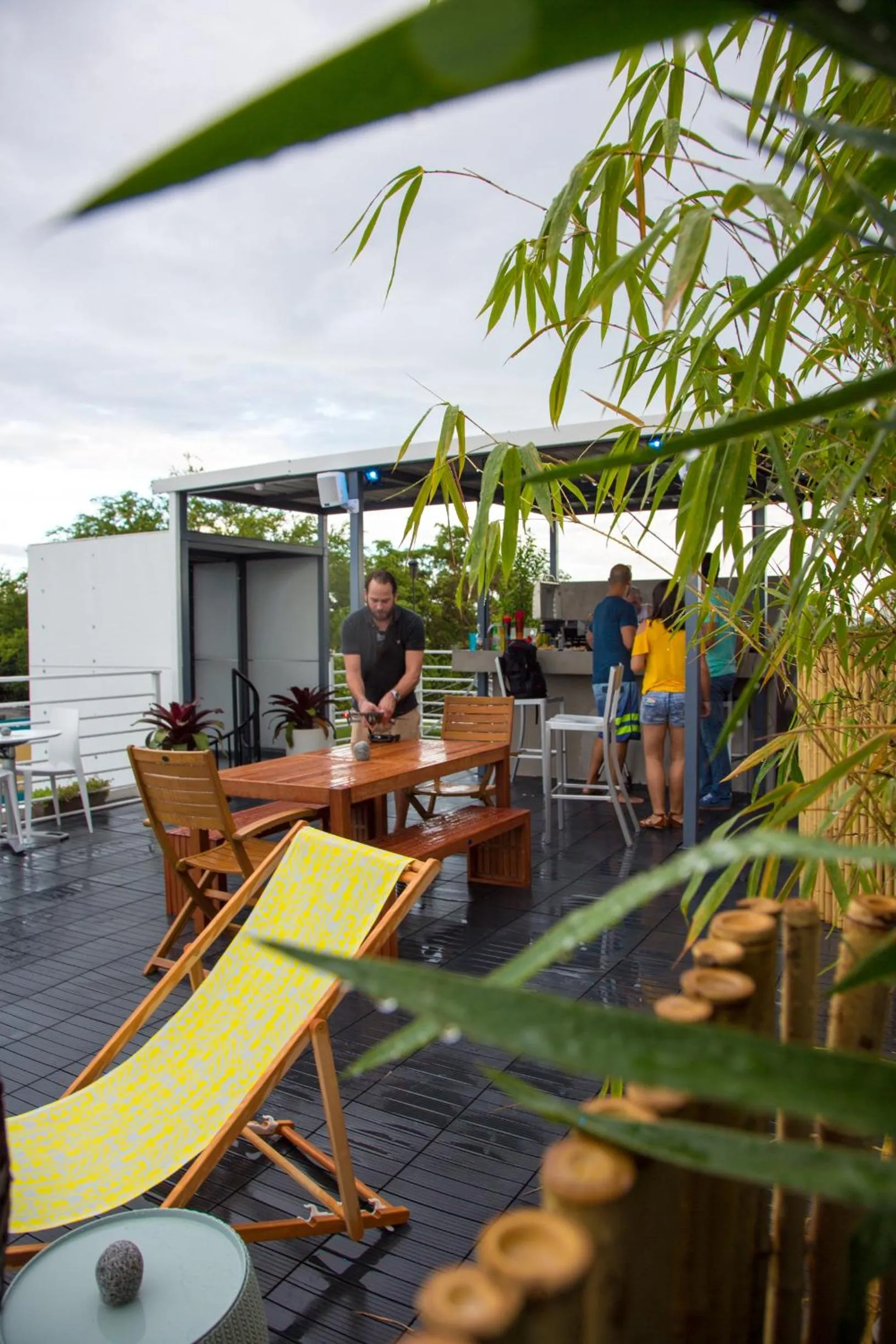 Patio in Nomada Urban Beach Hostel- Calle Loiza