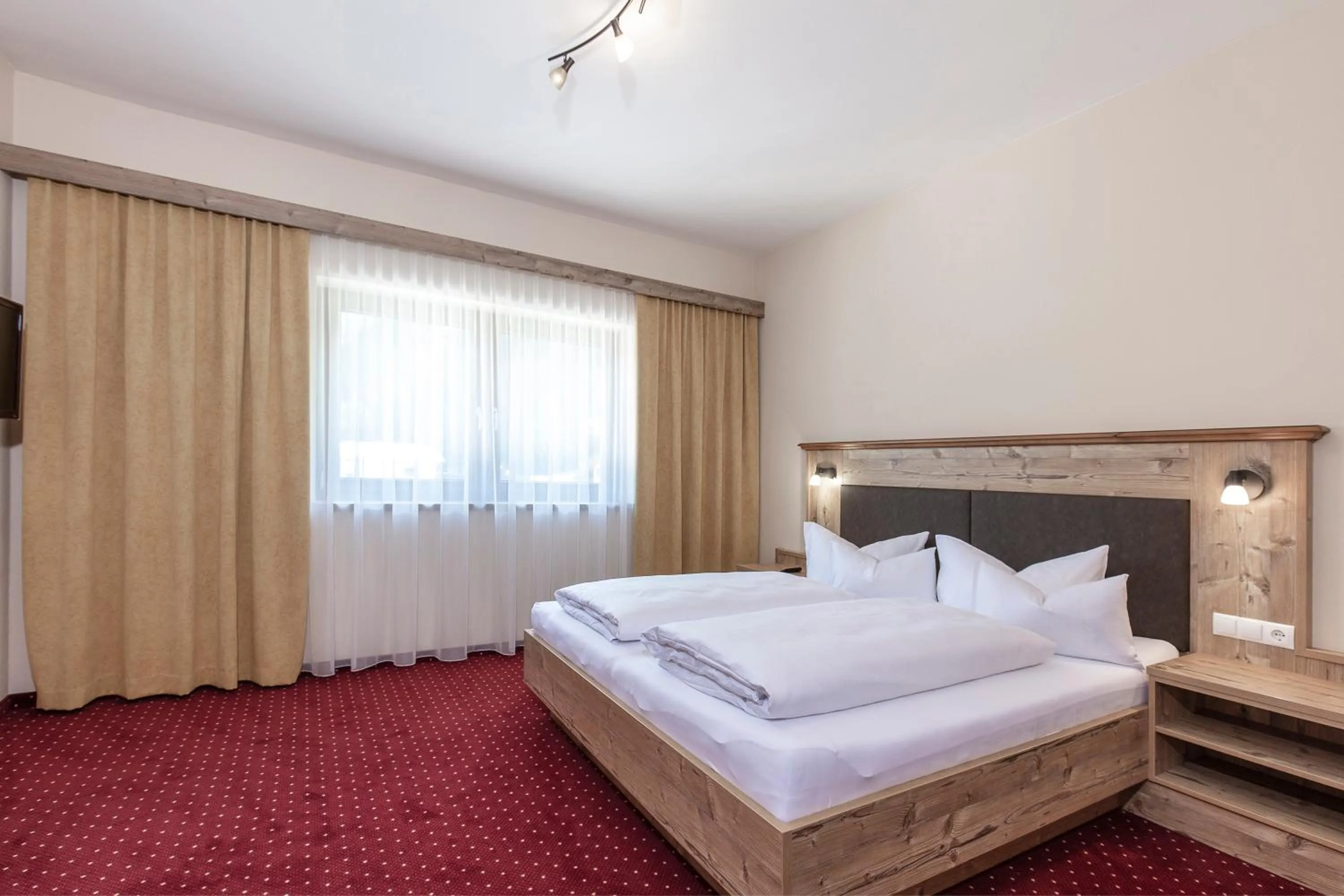 Bedroom, Bed in Panorama Appartements