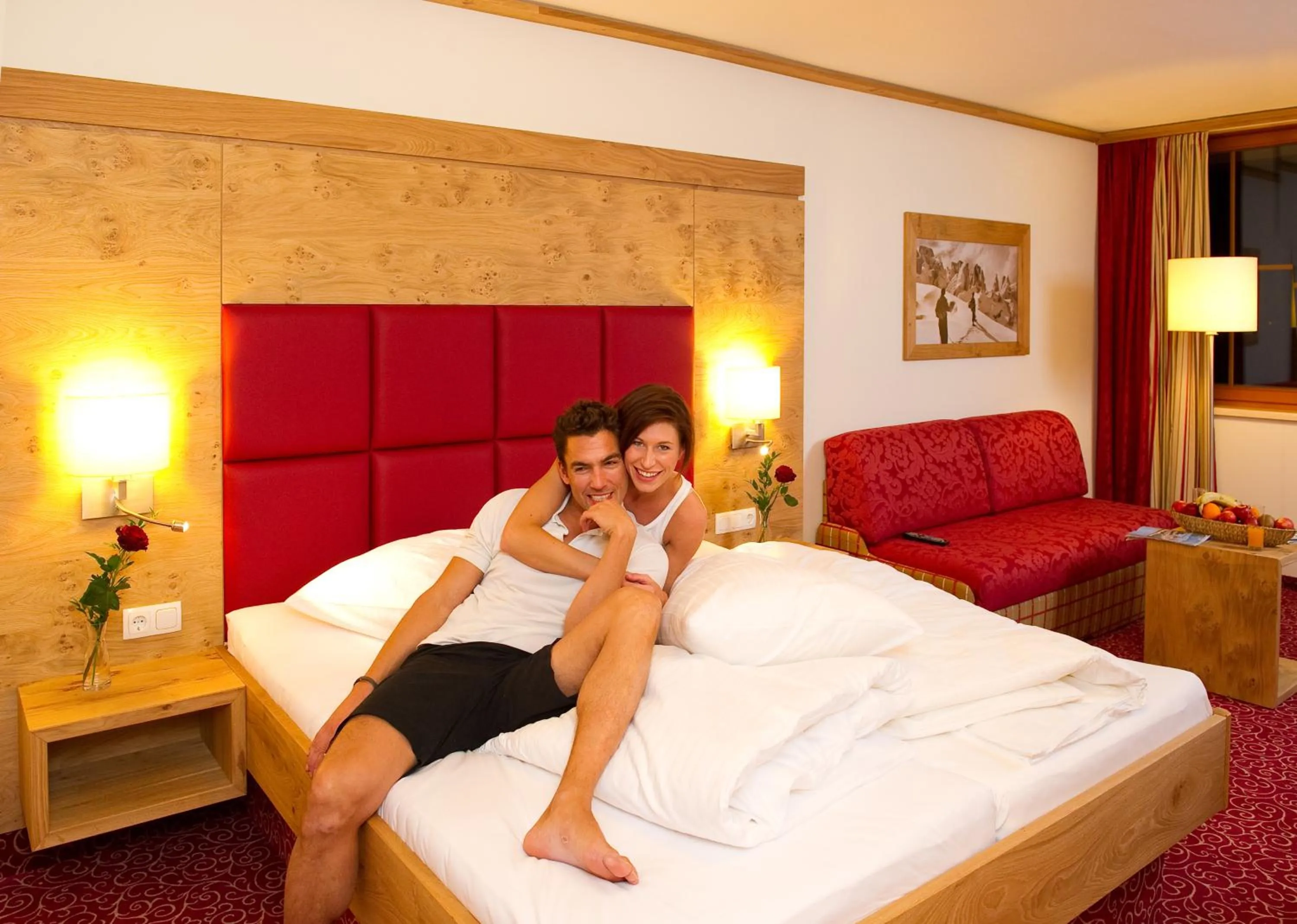 Bed in Hotel Roslehen