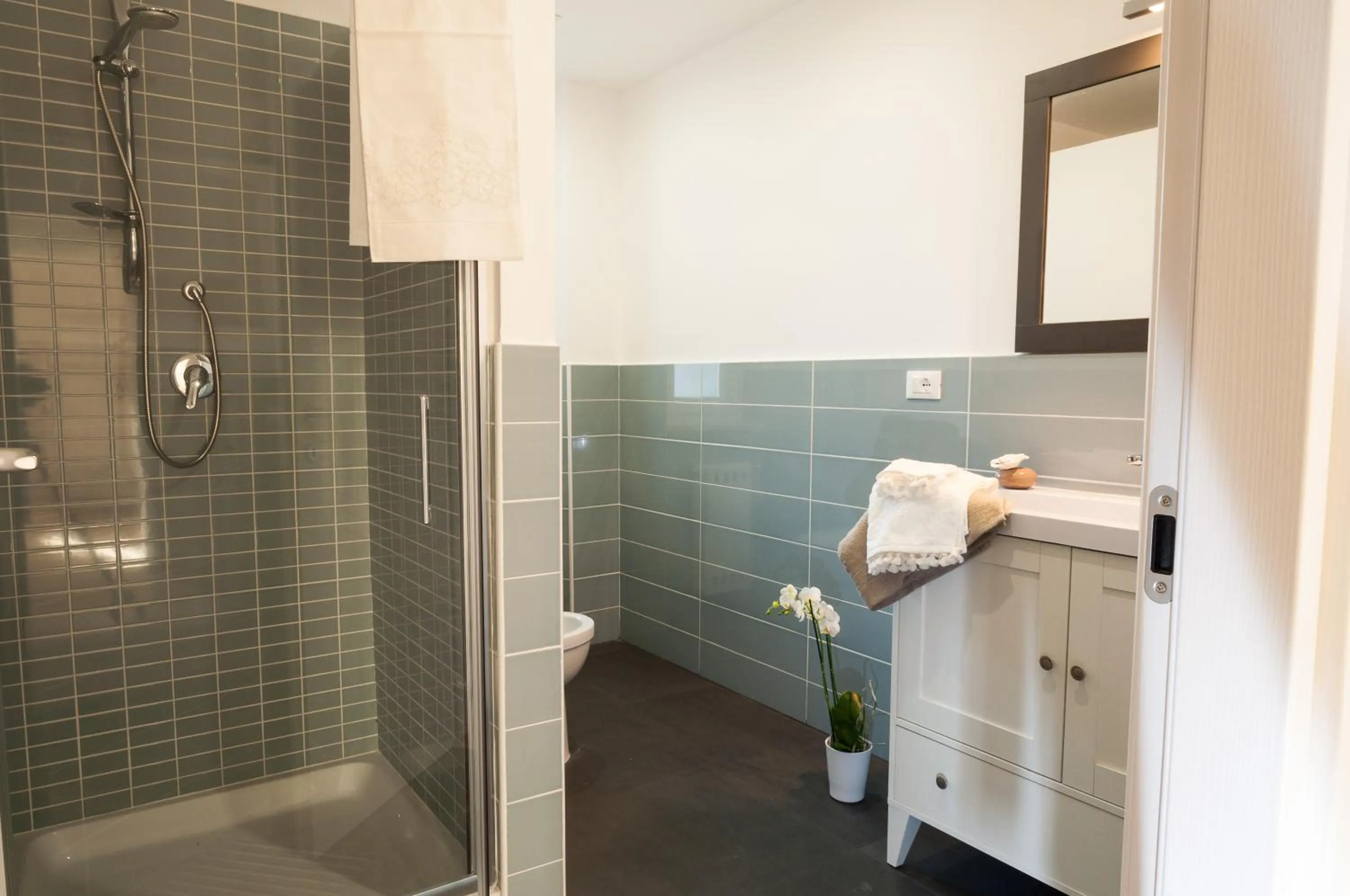 Shower in Quiet Home Terracina Apartments