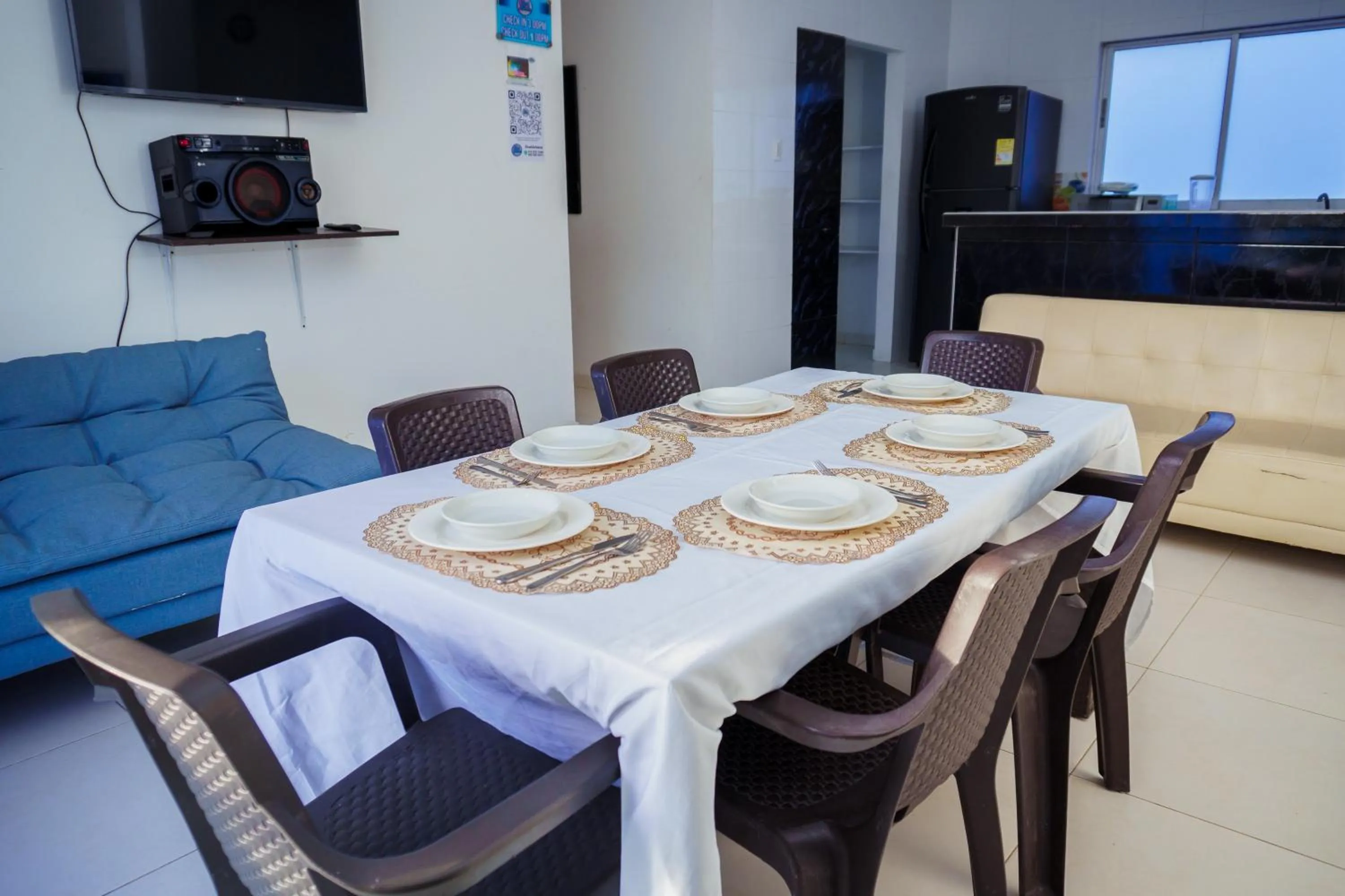 Dining area in Cabanas Villa Antonella Covenas