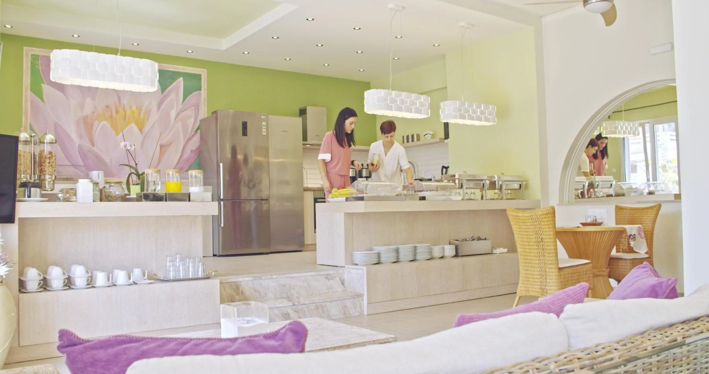 Buffet breakfast in Waterlily Hotel Apartments