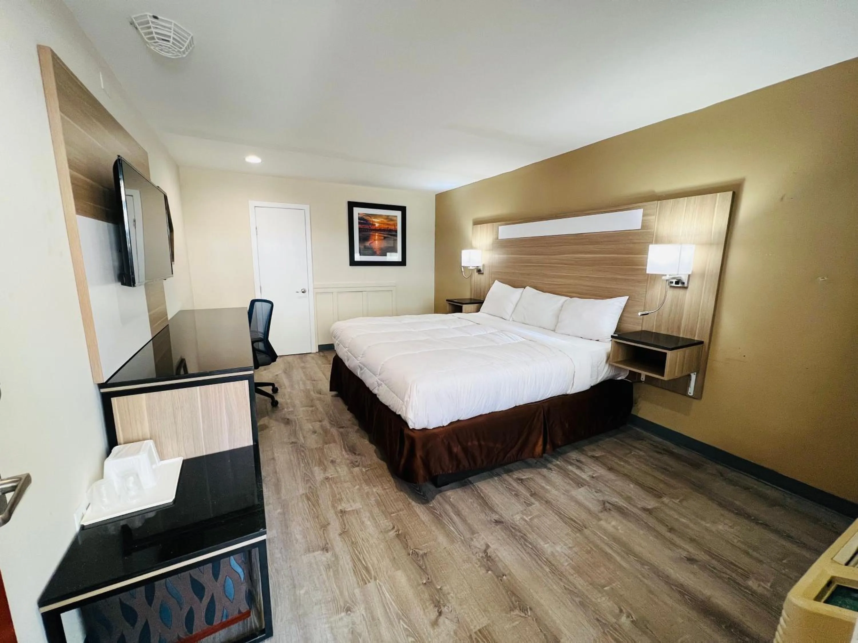 Bed in Premier Inn Atlantic City