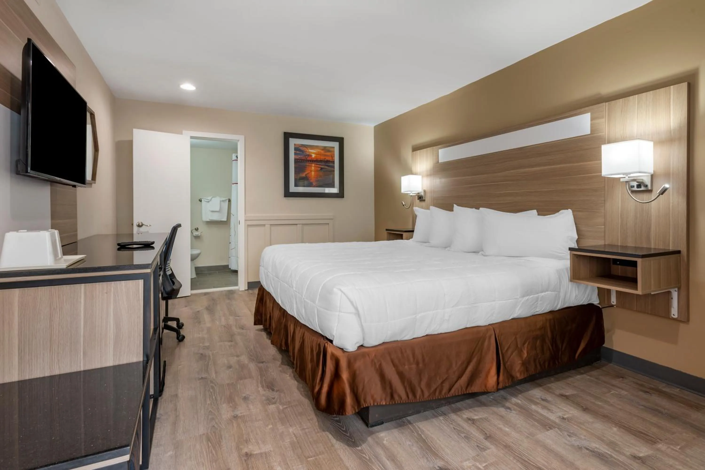 Bed in Premier Inn Atlantic City