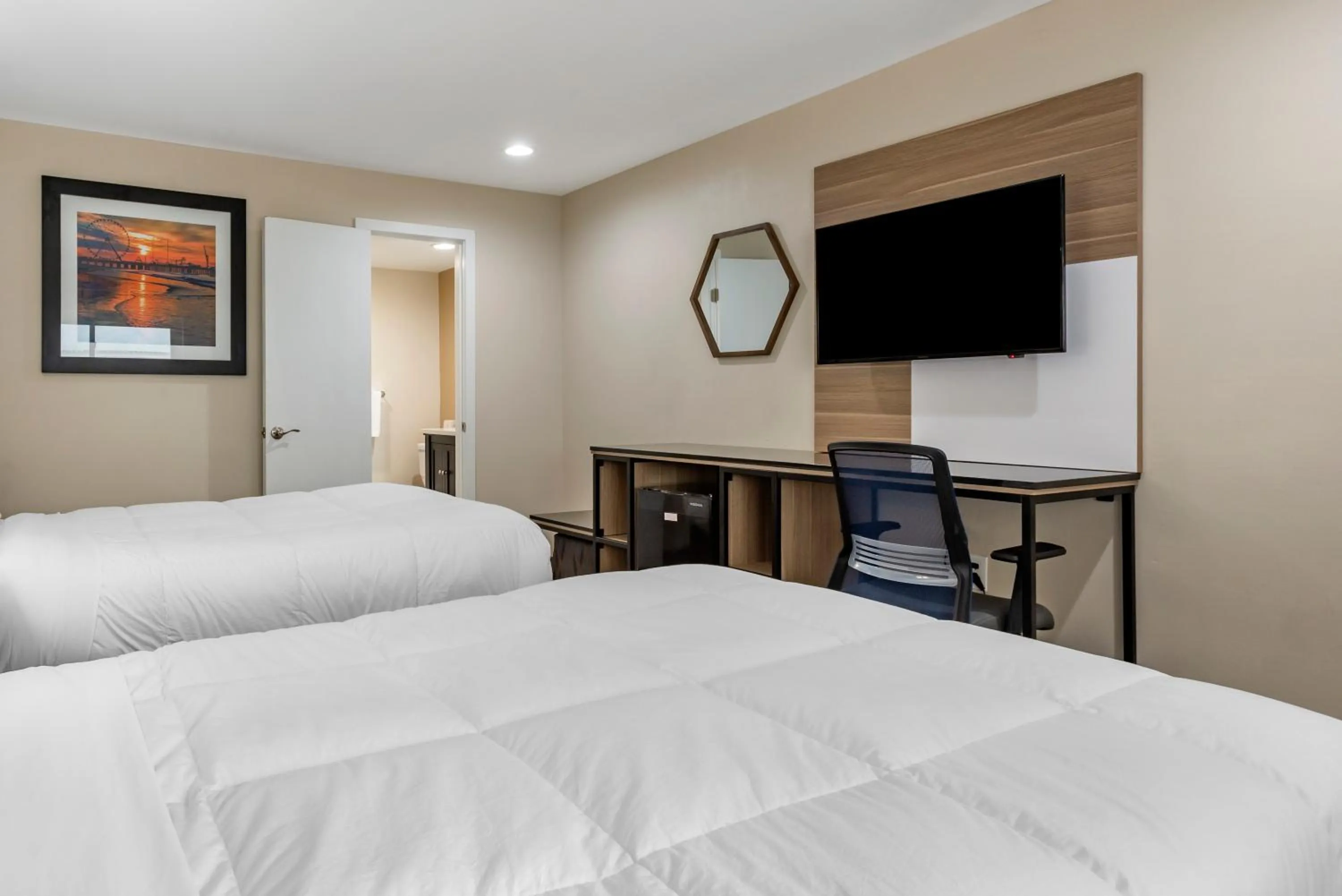 Bed in Premier Inn Atlantic City