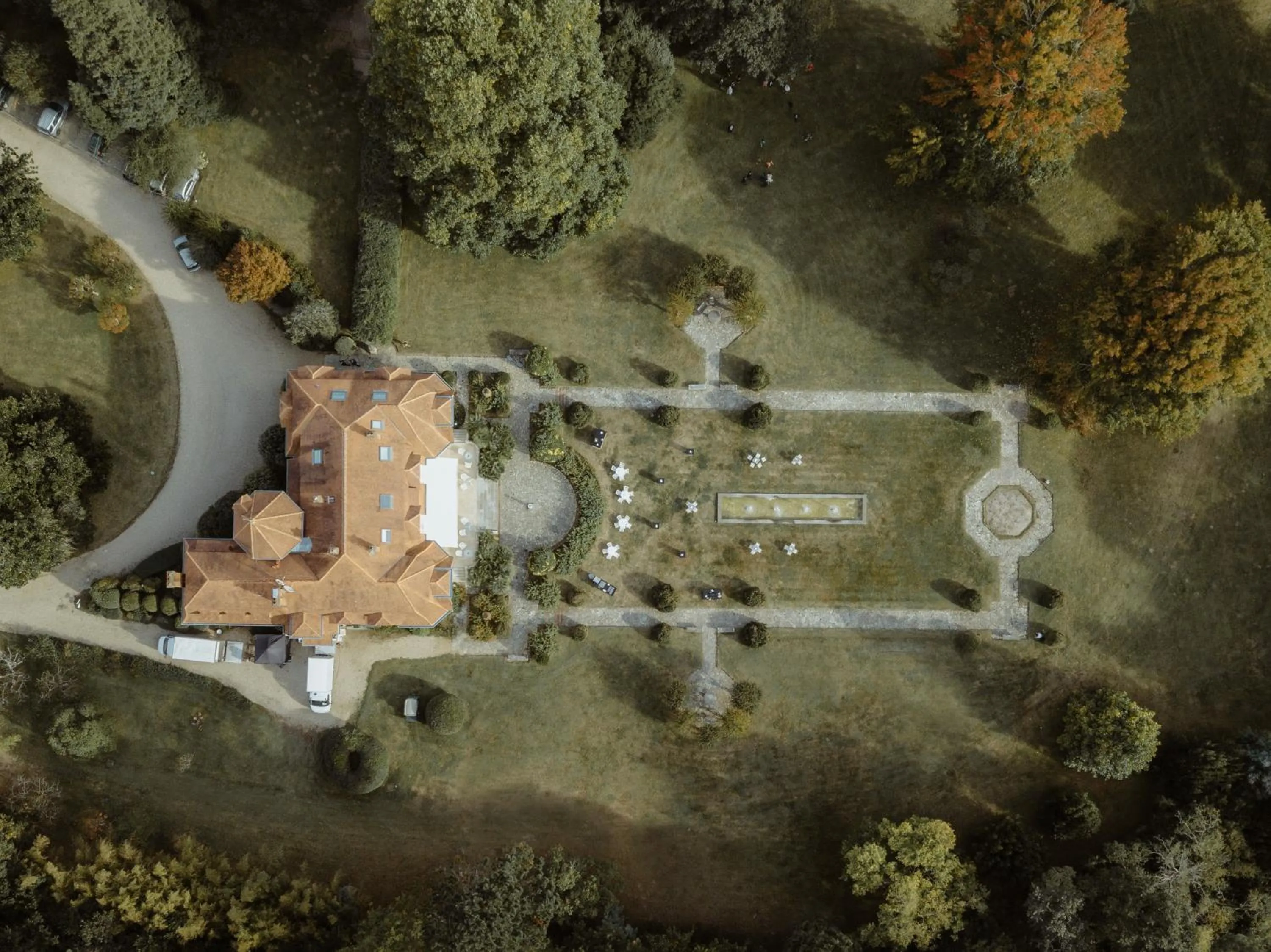 Bird's eye view in Château du Clair de Lune - Boutique Luxury Hotel