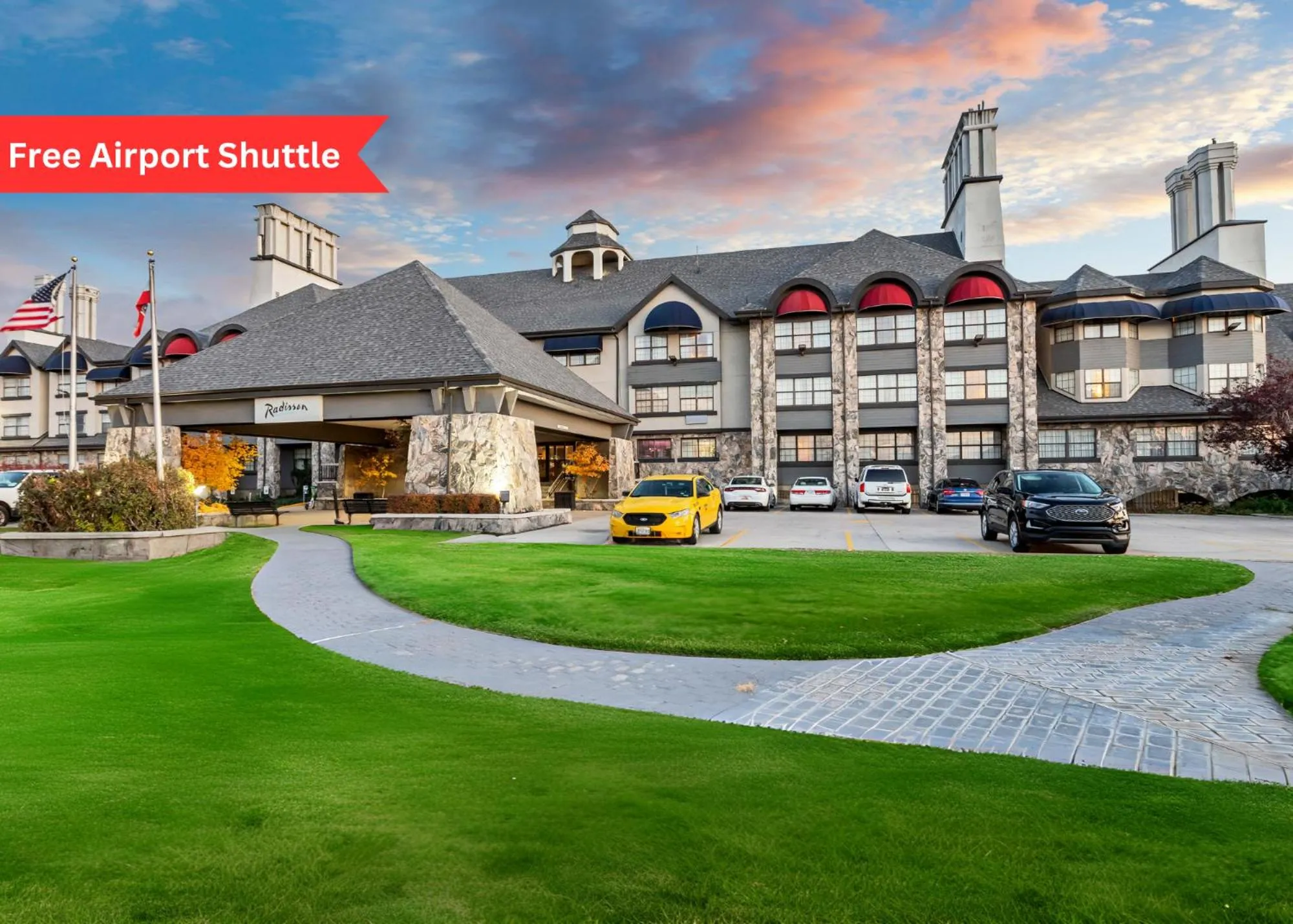 Property building in Radisson Hotel Salt Lake City Airport