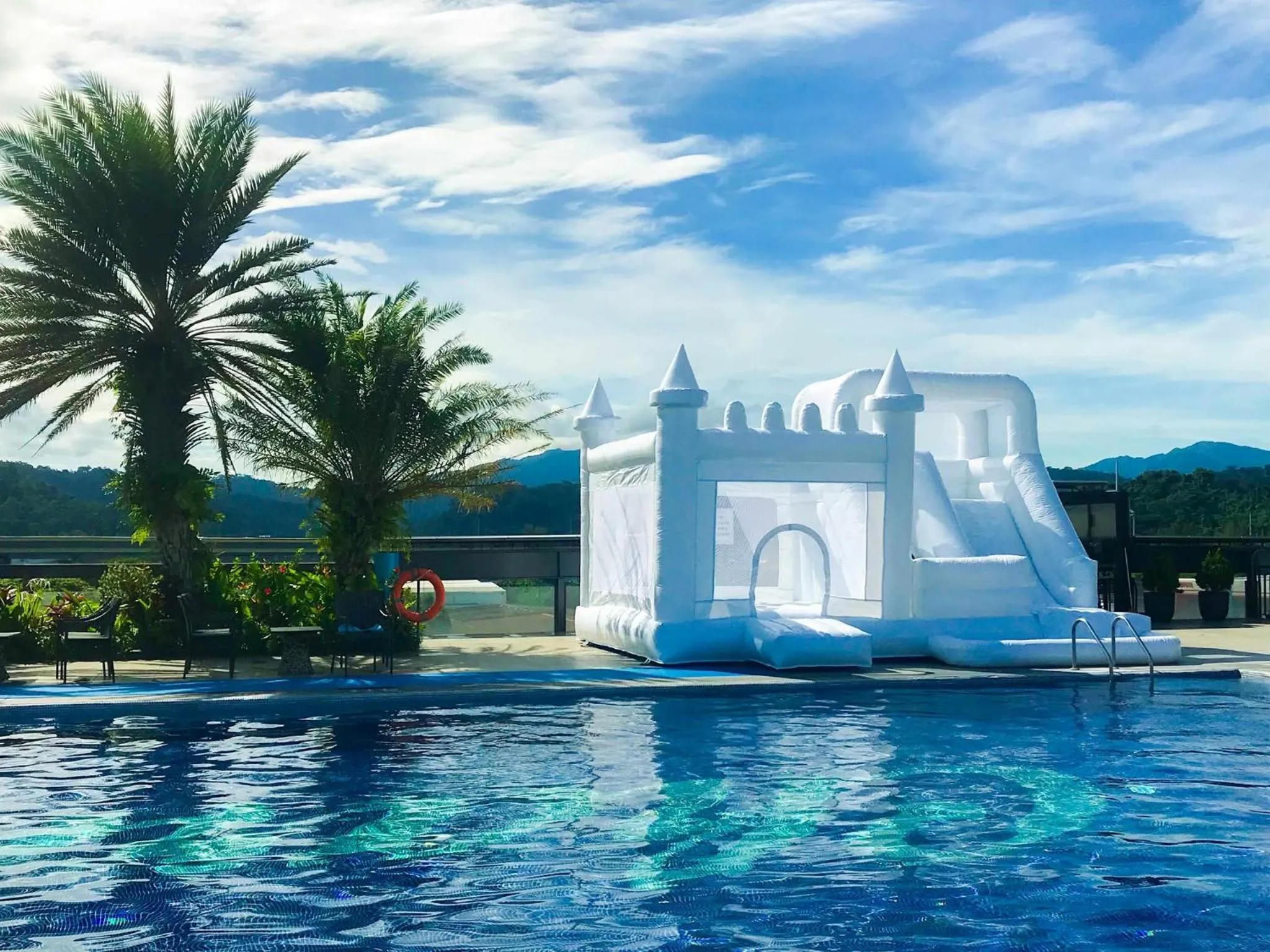 Pool view in Le Charmé Suites - Subic