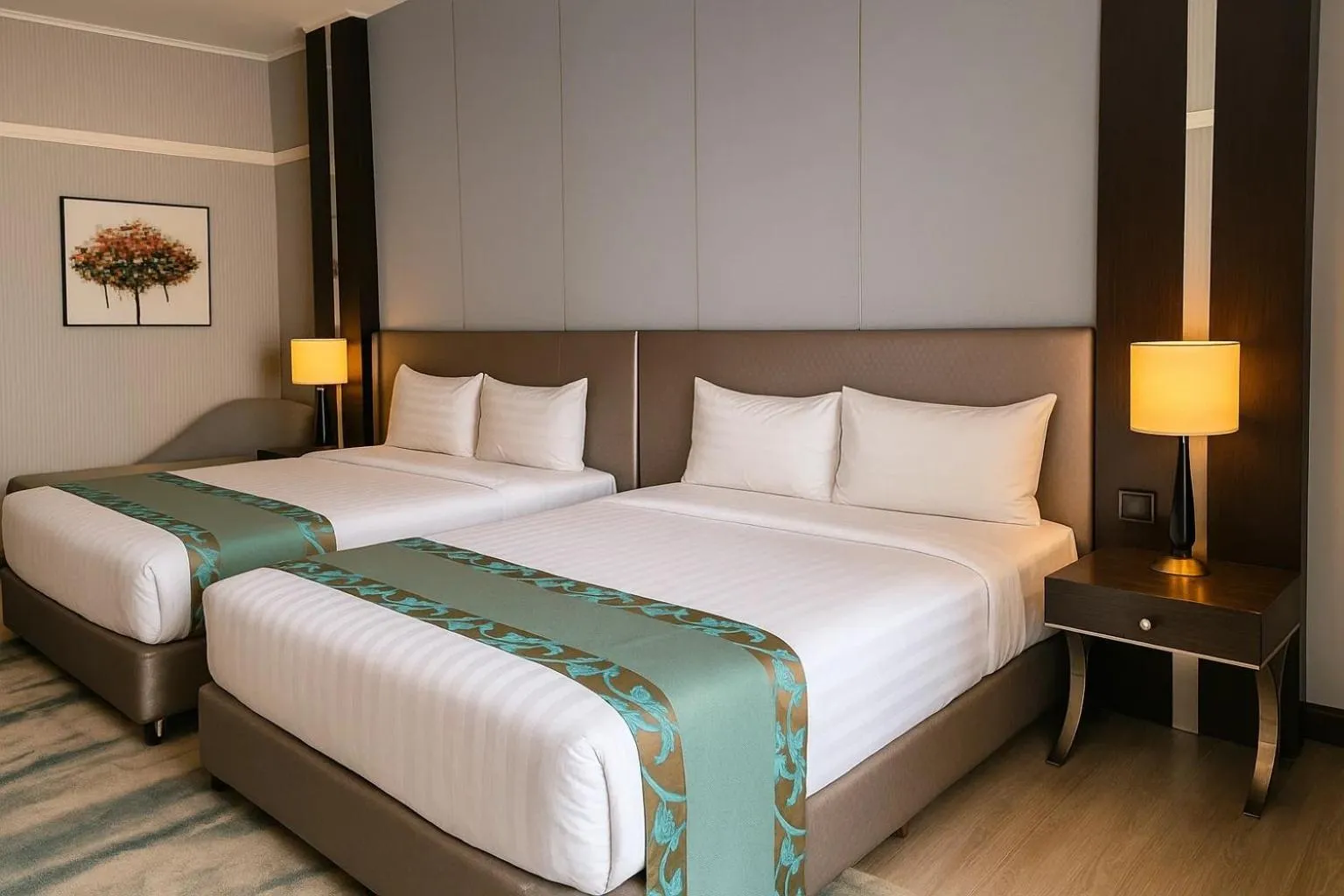Bed in Le Charmé Suites - Subic