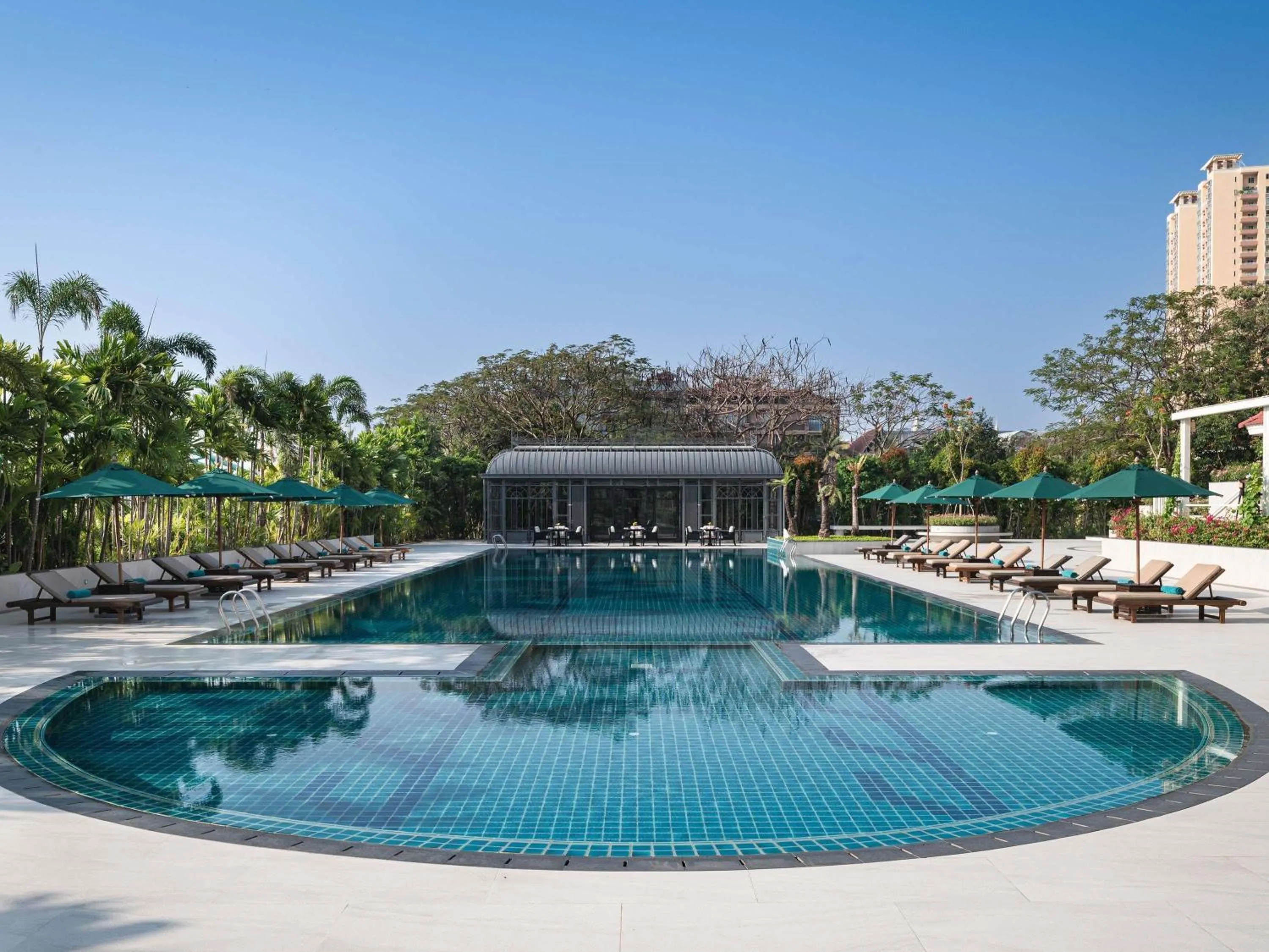 Pool view in Sofitel Phnom Penh Phokeethra