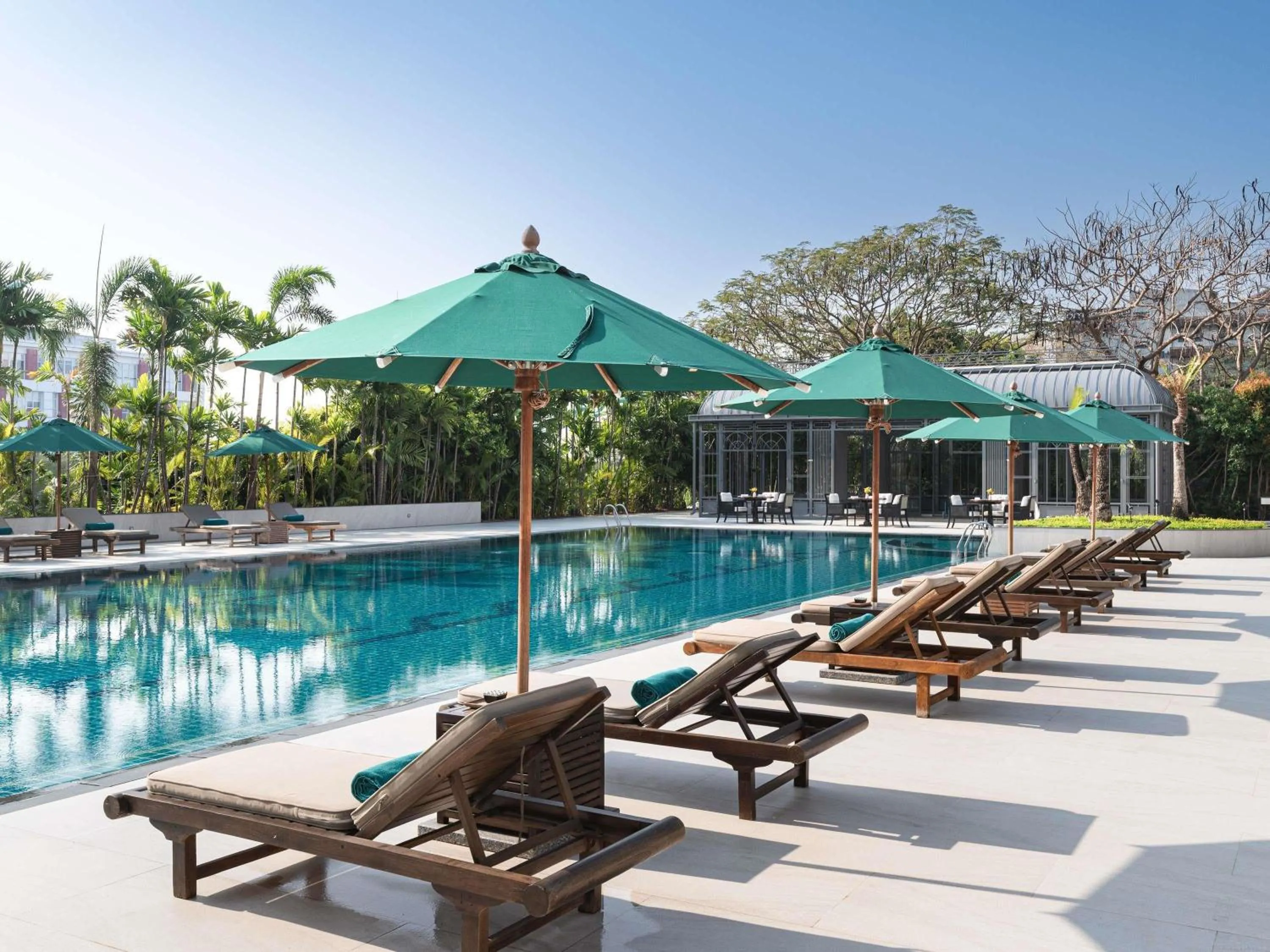 Pool view in Sofitel Phnom Penh Phokeethra