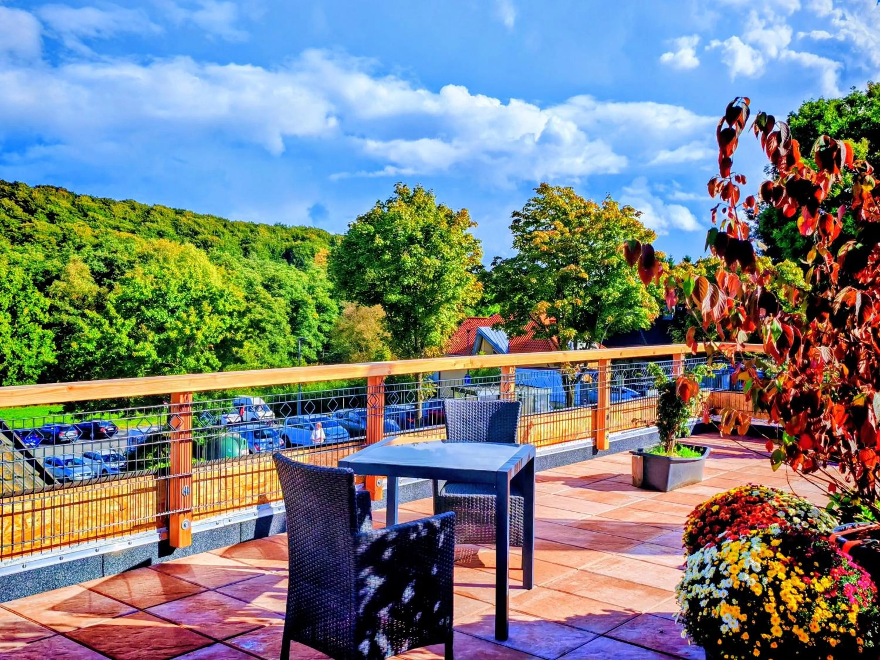 Balcony/Terrace in Akzent Hotel Alte Direktionsvilla Kupfermühle