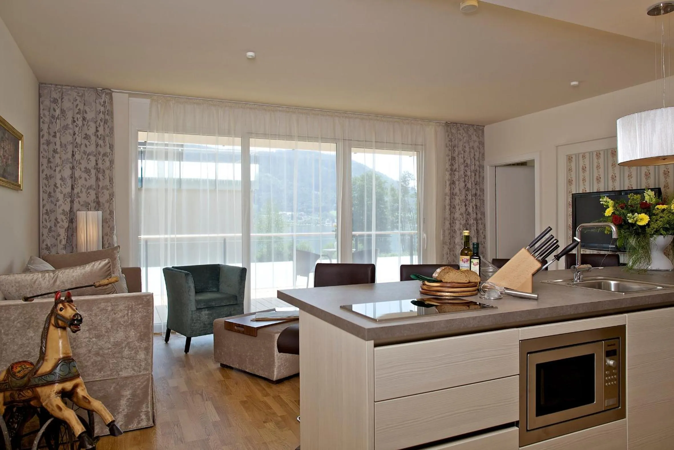 Kitchen or kitchenette in Apart Hotel Legendär